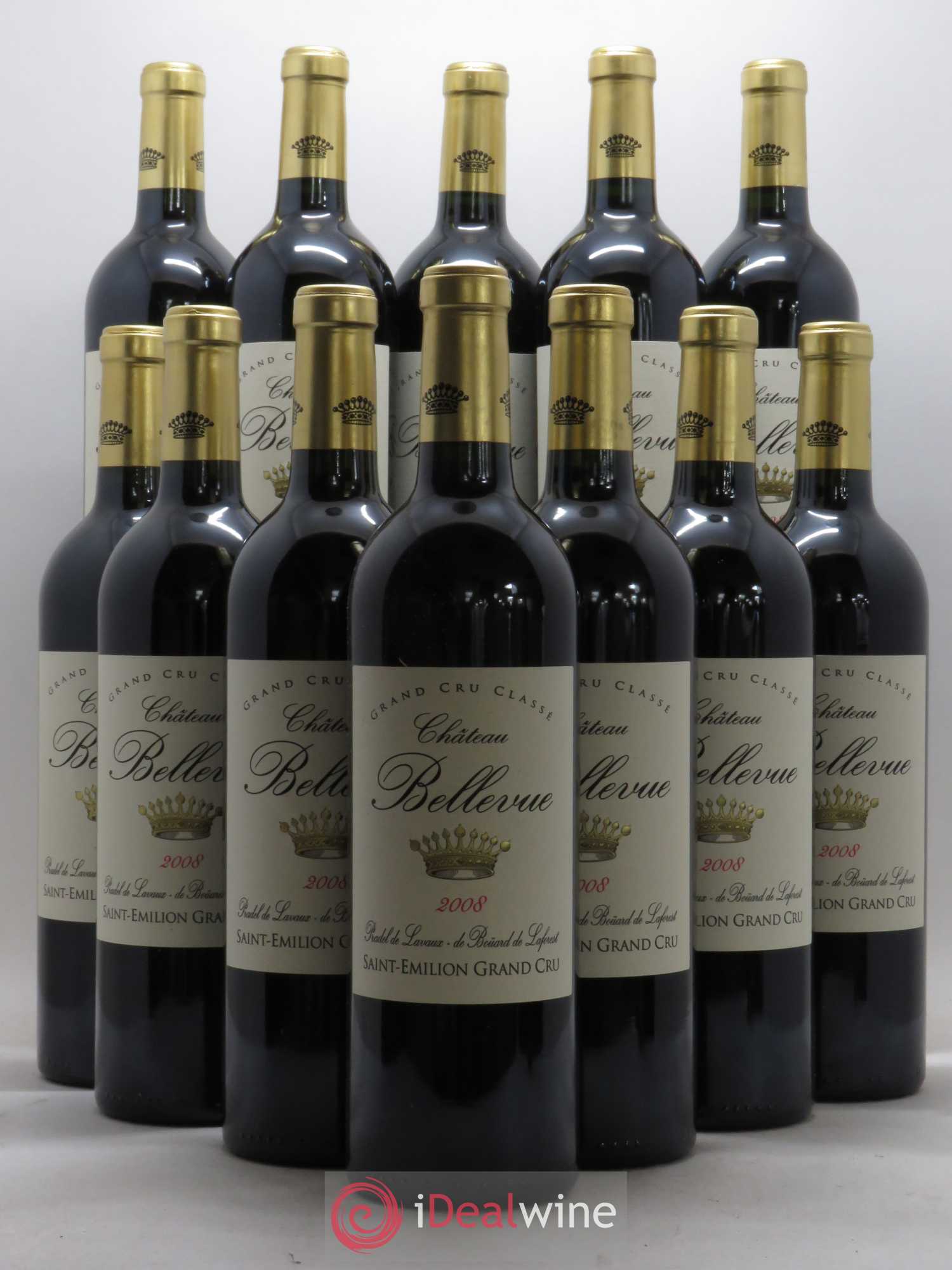 Château Bellevue Grand Cru Classé 2008 - Lot de 12 bouteilles - 0