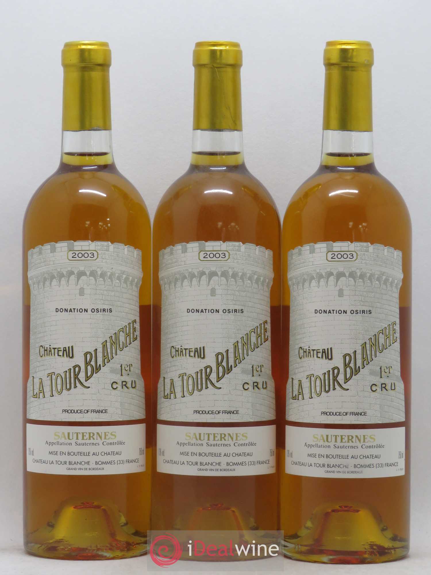 Château la Tour Blanche 1er Grand Cru Classé Donation Osiris 2003 - Lotto di 12 bottiglie - 4