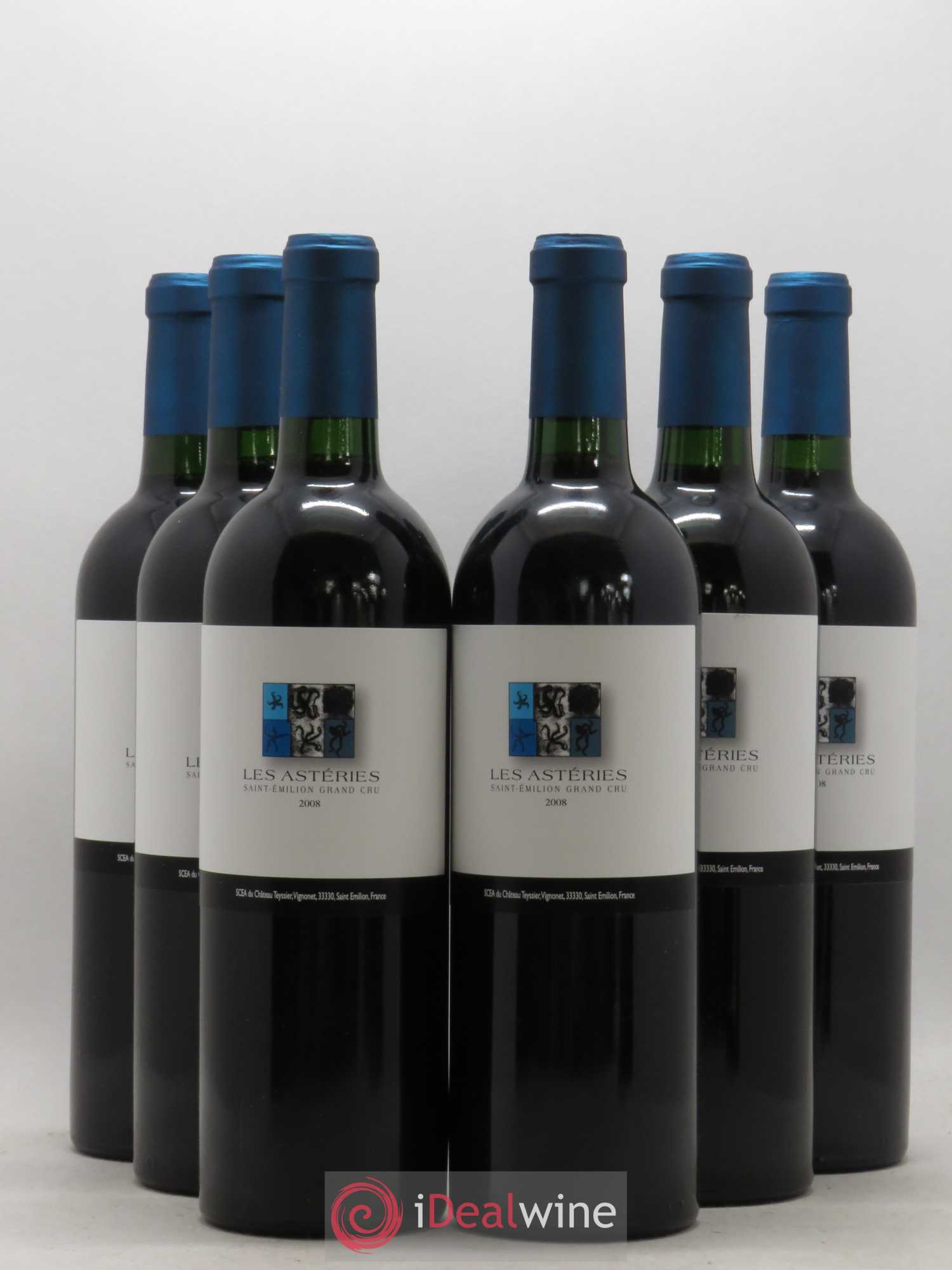 Saint-Émilion Grand Cru Les Asteries 2008 - Posten von 6 Flaschen - 0