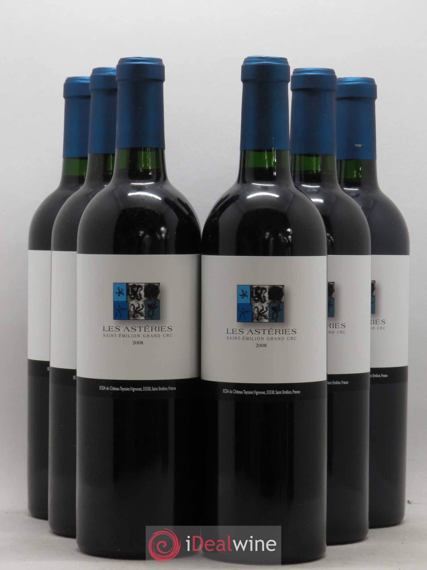 Saint-Émilion Grand Cru Les Asteries 2008 - Posten von 6 Flaschen - 0