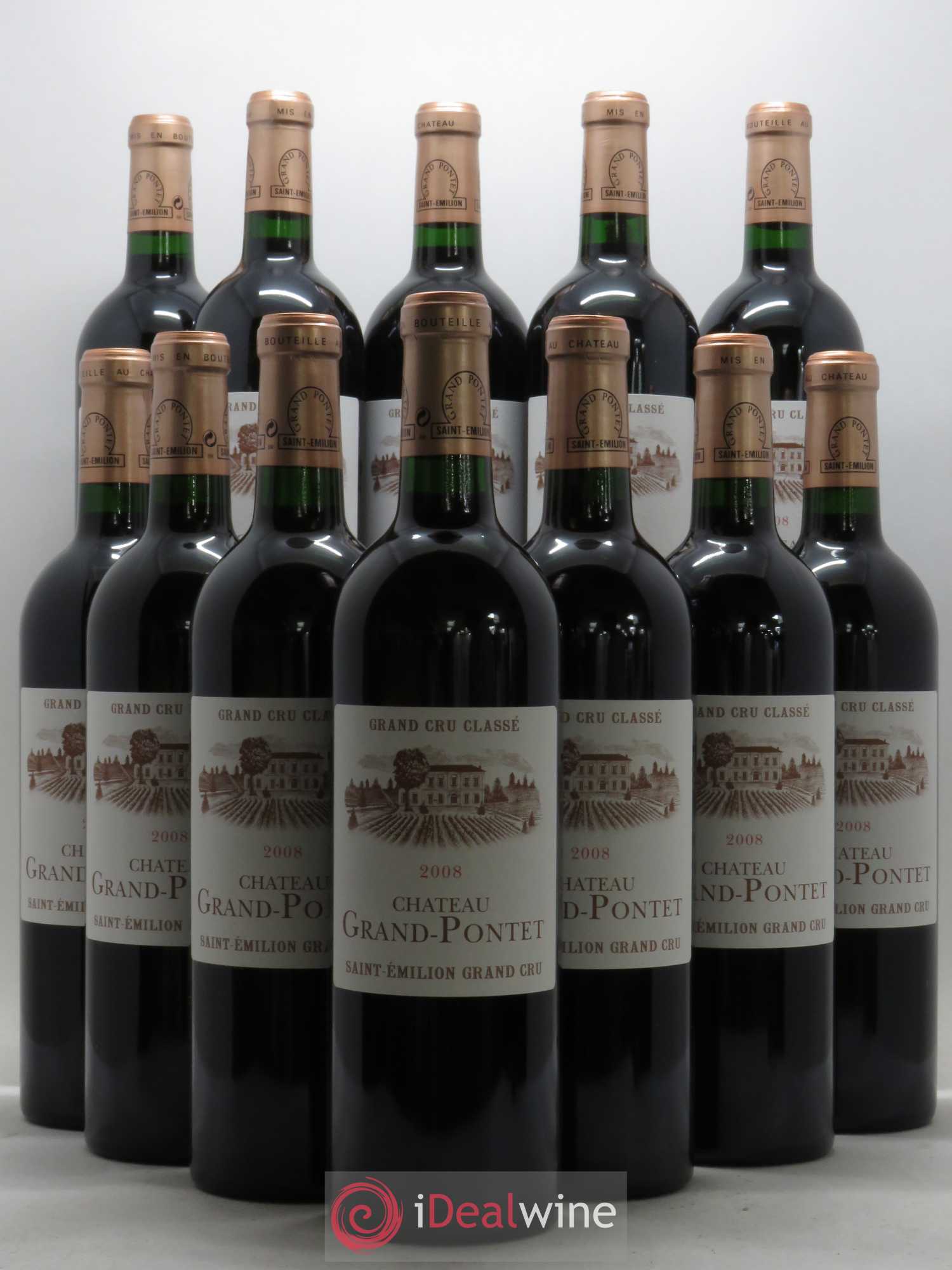 Château Grand Pontet Grand Cru Classé 2008 - Lot de 12 bouteilles - 0