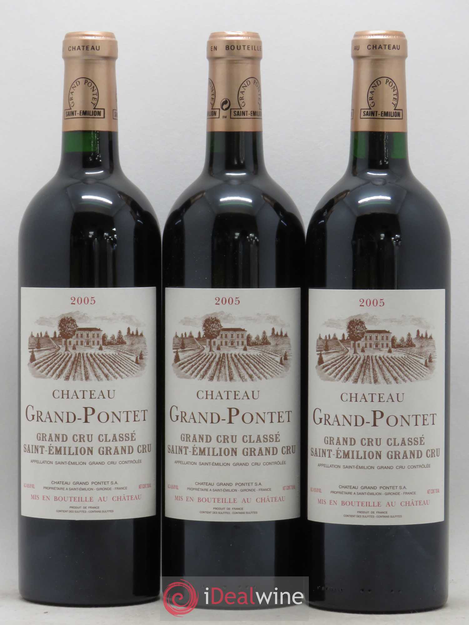 Château Grand Pontet Grand Cru Classé 2005 - Lot de 12 bouteilles - 1