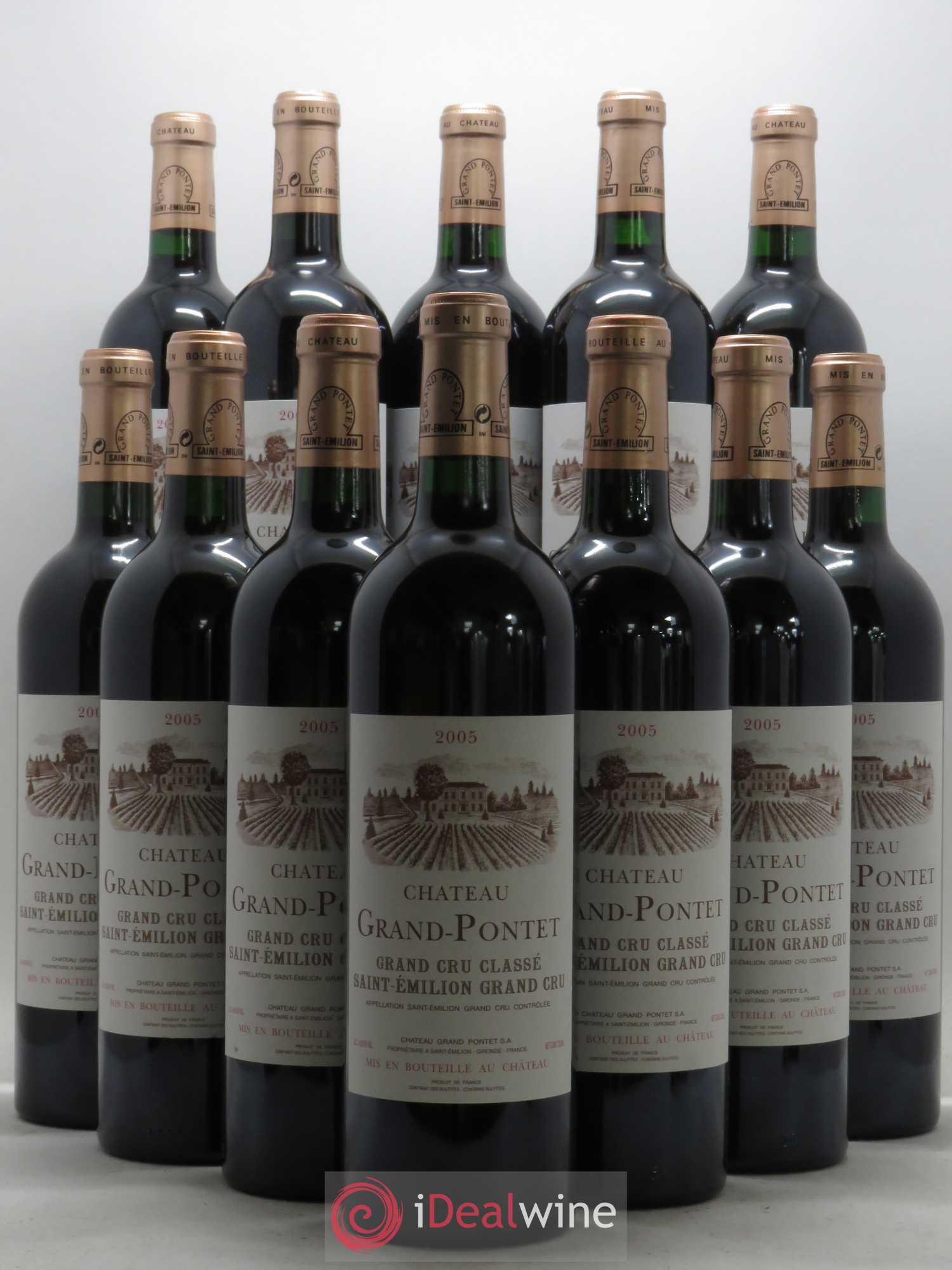 Château Grand Pontet Grand Cru Classé 2005 - Lot de 12 bouteilles - 0