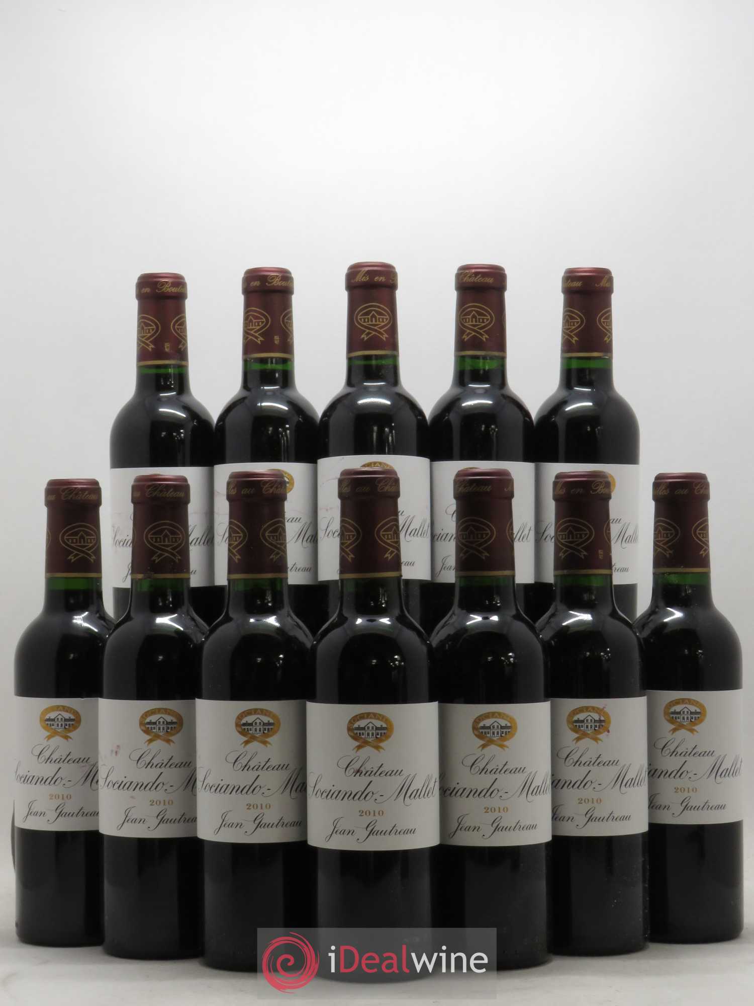 Château Sociando Mallet 2010 - Lot de 12 demi bouteilles - 0
