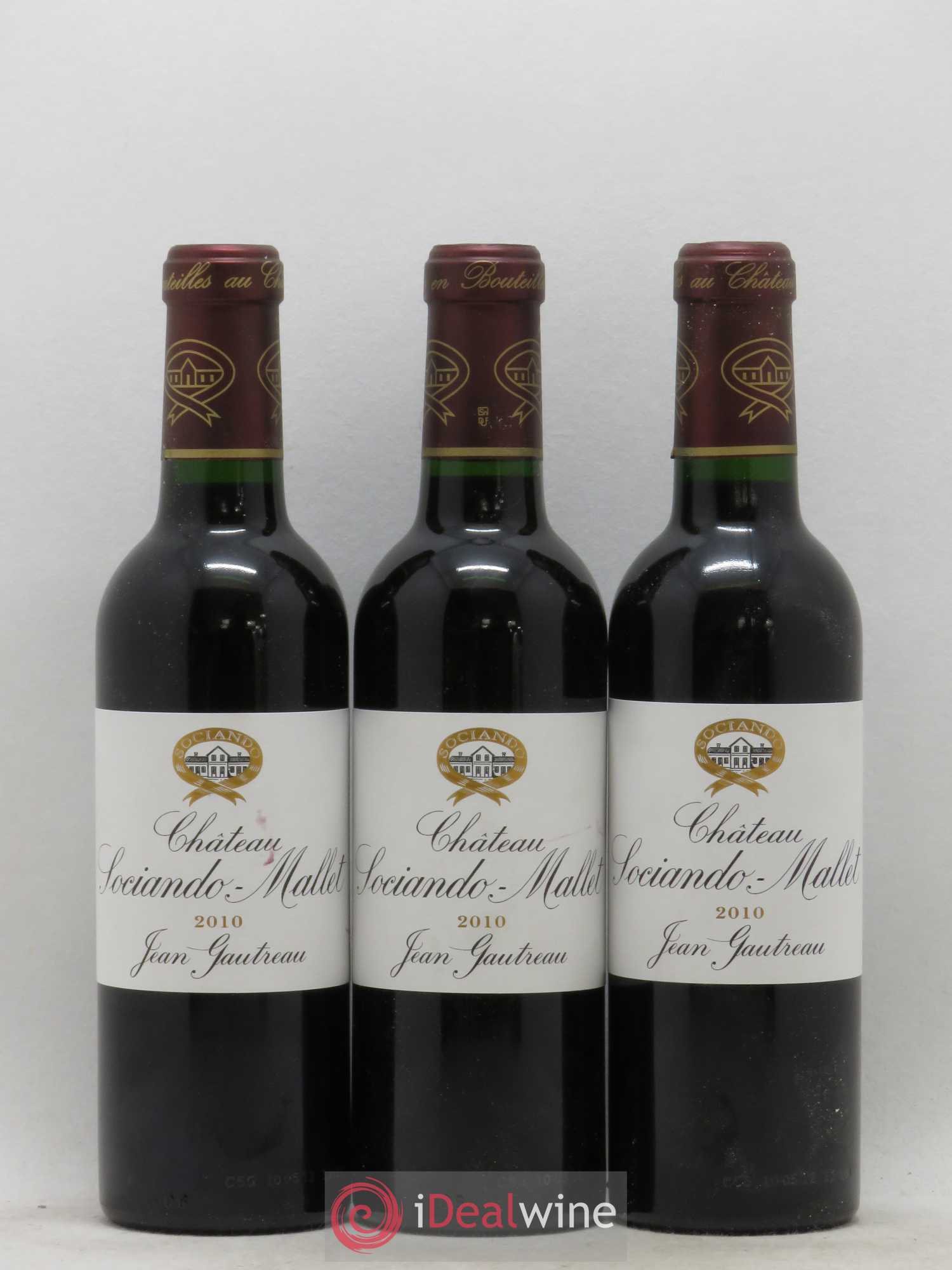 Château Sociando Mallet 2010 - Lot de 6 demi bouteilles - 1
