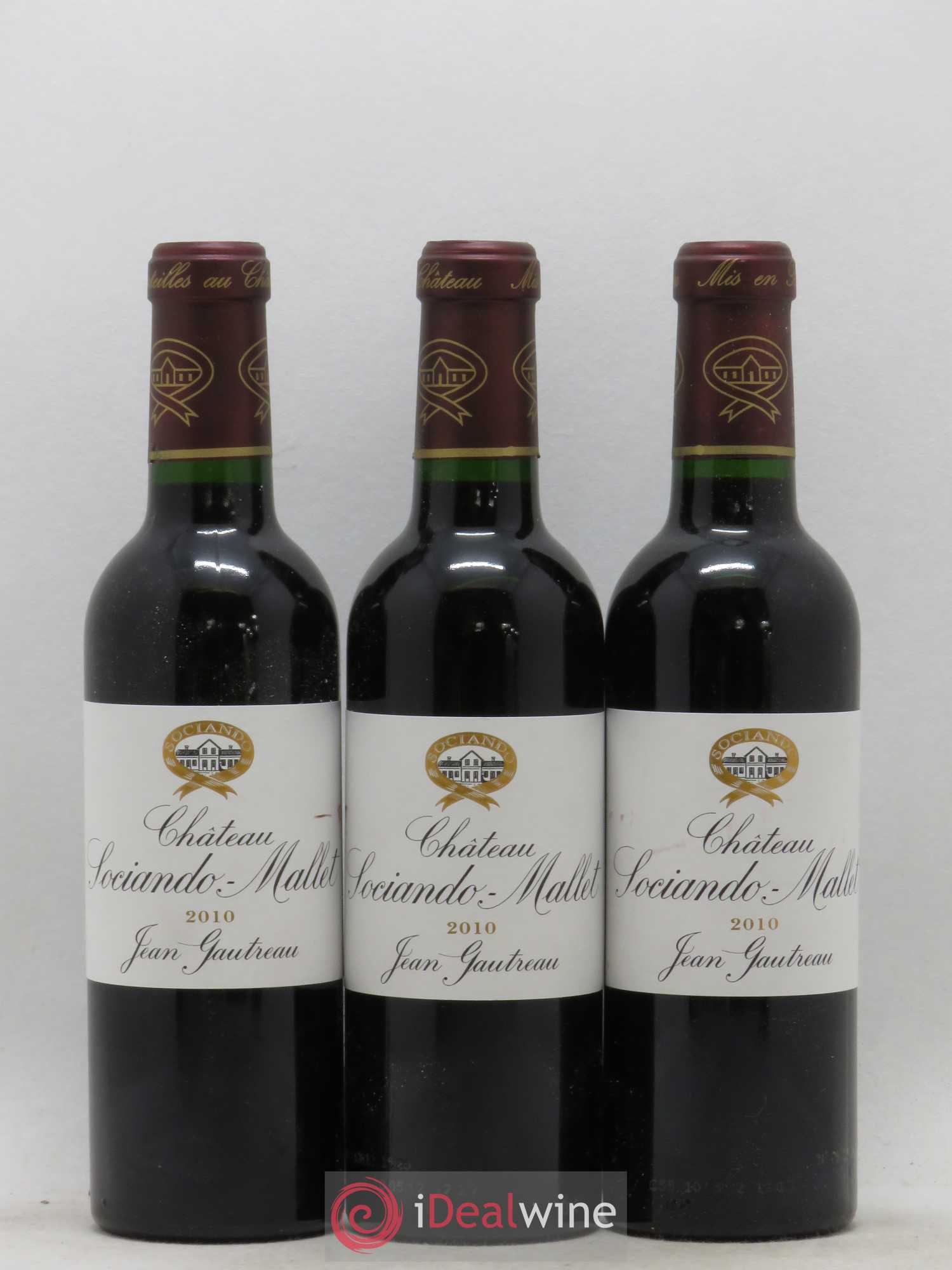 Château Sociando Mallet 2010 - Lot de 6 demi bouteilles - 2