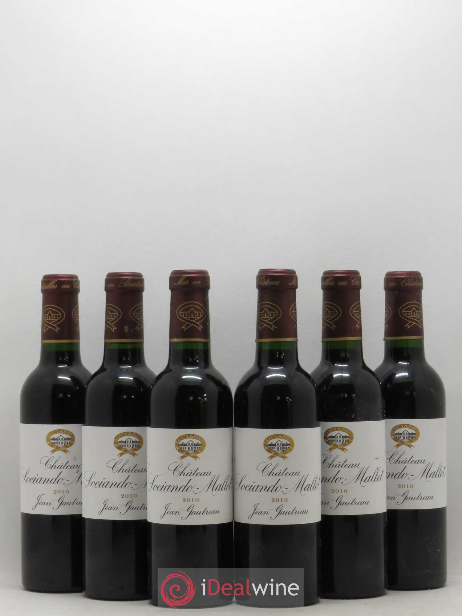 Château Sociando Mallet 2010 - Lot de 6 demi bouteilles - 0