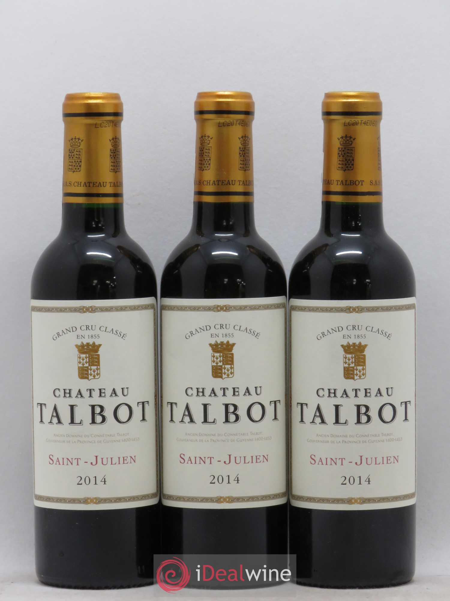 Château Talbot 4ème Grand Cru Classé 2014 - Lot de 12 demi bouteilles - 1
