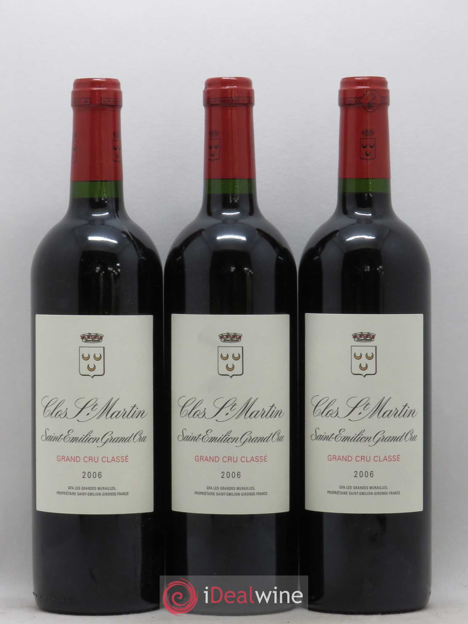 Clos Saint Martin Grand Cru Classé 2006 - Lot de 6 bouteilles - 1