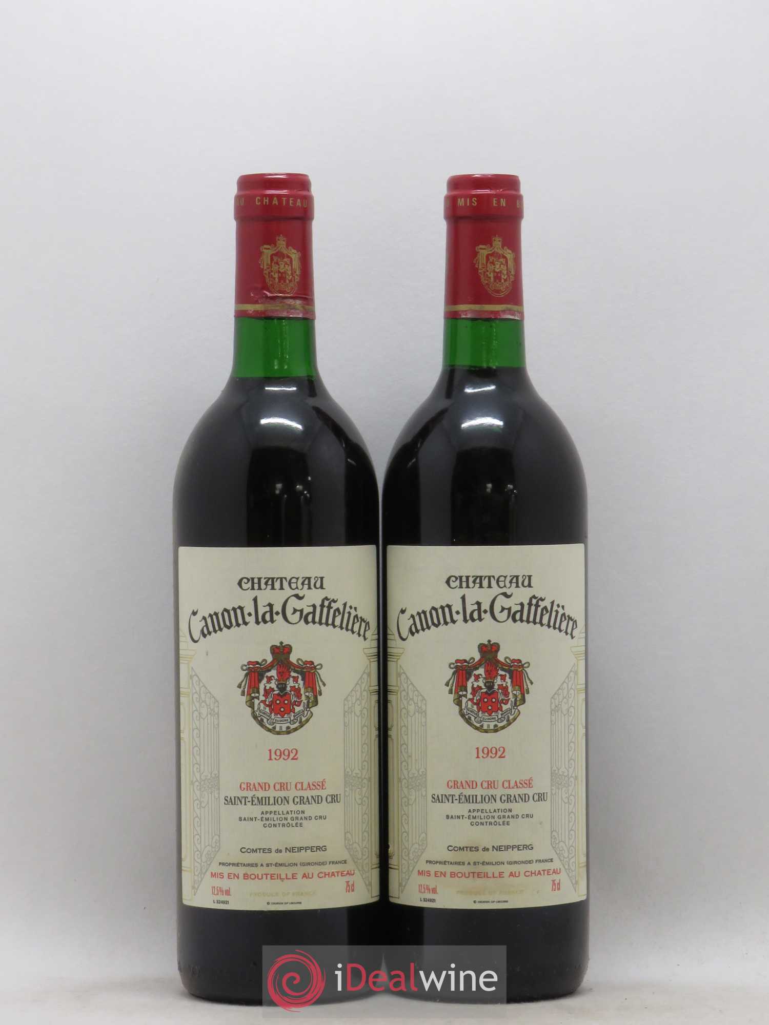 Château Canon la Gaffelière 1er Grand Cru Classé B 1992 - Lot de 2 bouteilles - 0