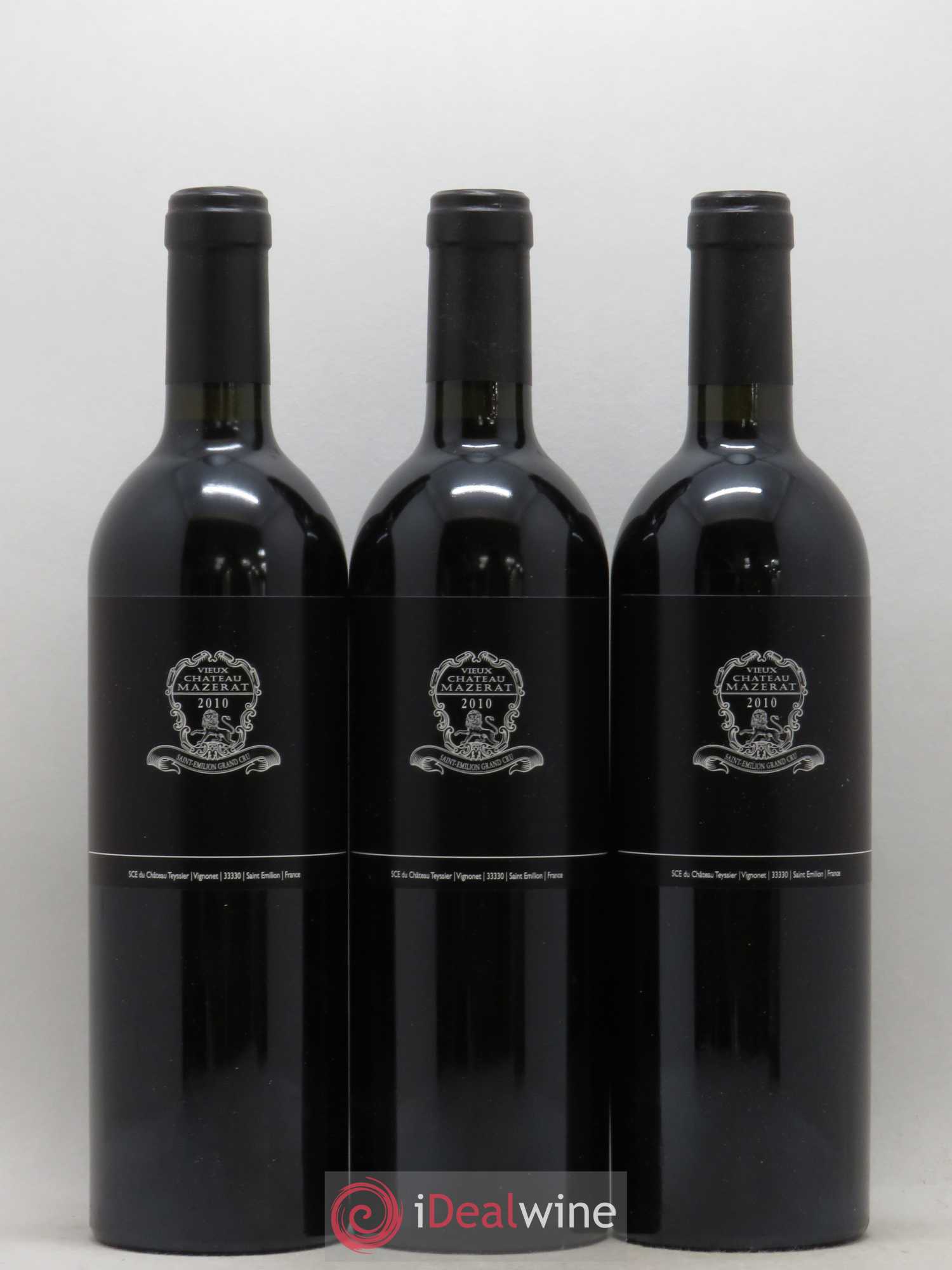 Saint-Émilion Grand Cru Vieux Château Mazerat SCE du Château Teyssier 2010 - Posten von 6 Flaschen - 2