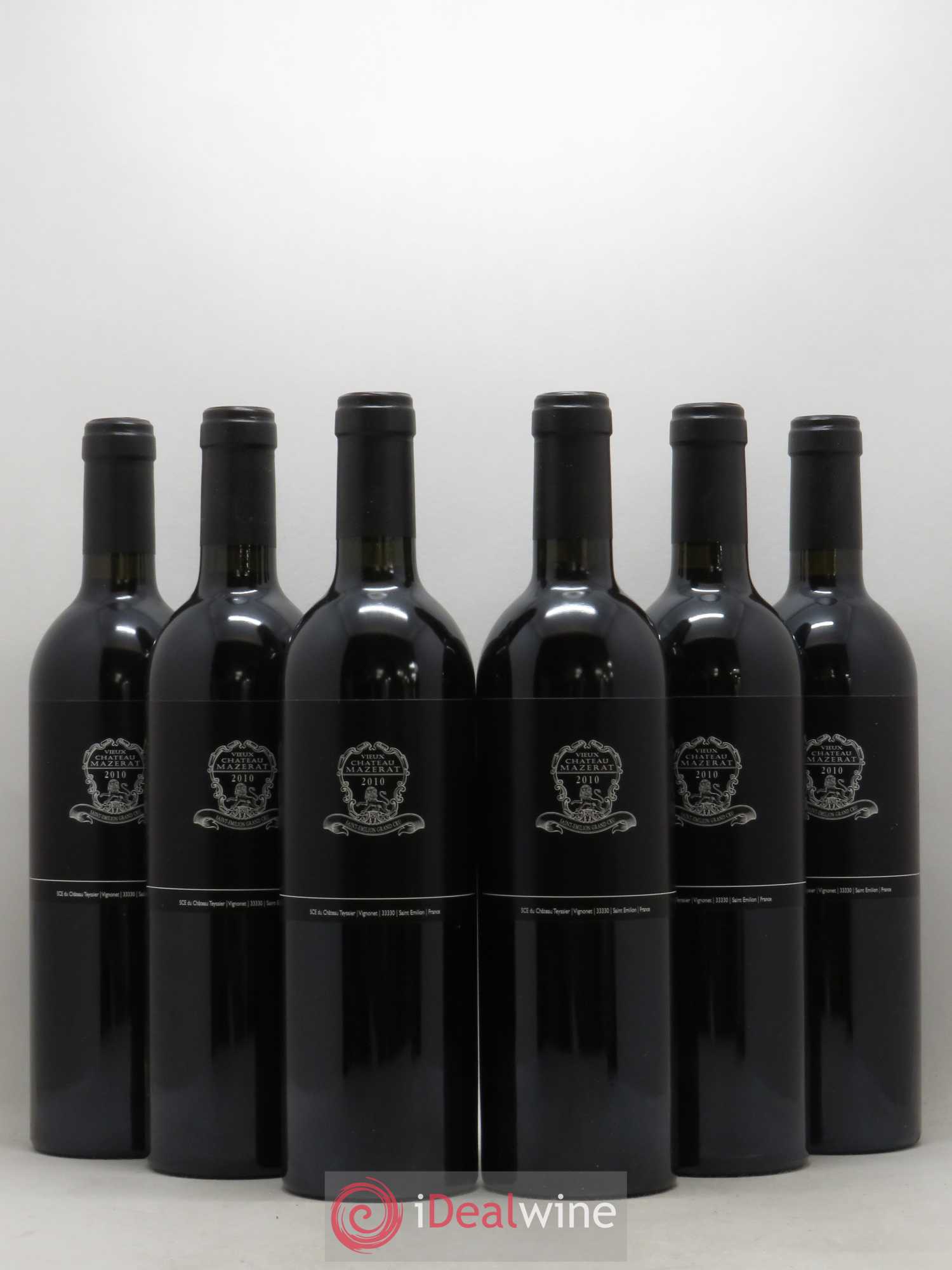 Saint-Émilion Grand Cru Vieux Château Mazerat SCE du Château Teyssier 2010 - Posten von 6 Flaschen - 0