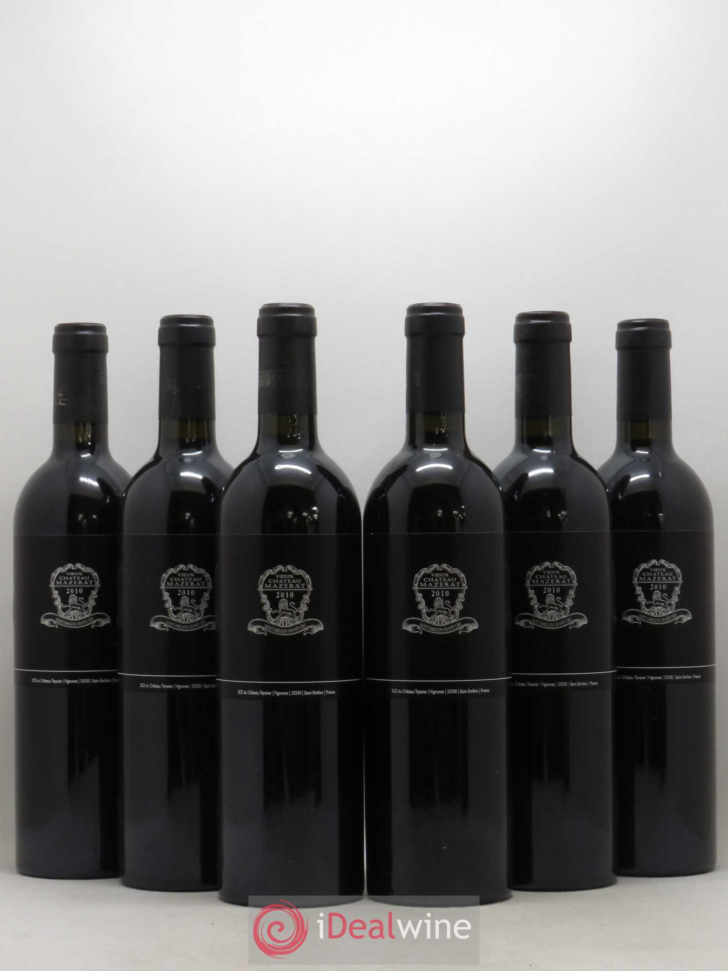 Saint-Émilion Grand Cru Vieux Château Mazerat SCE du Château Teyssier 2010 - Posten von 6 Flaschen - 0