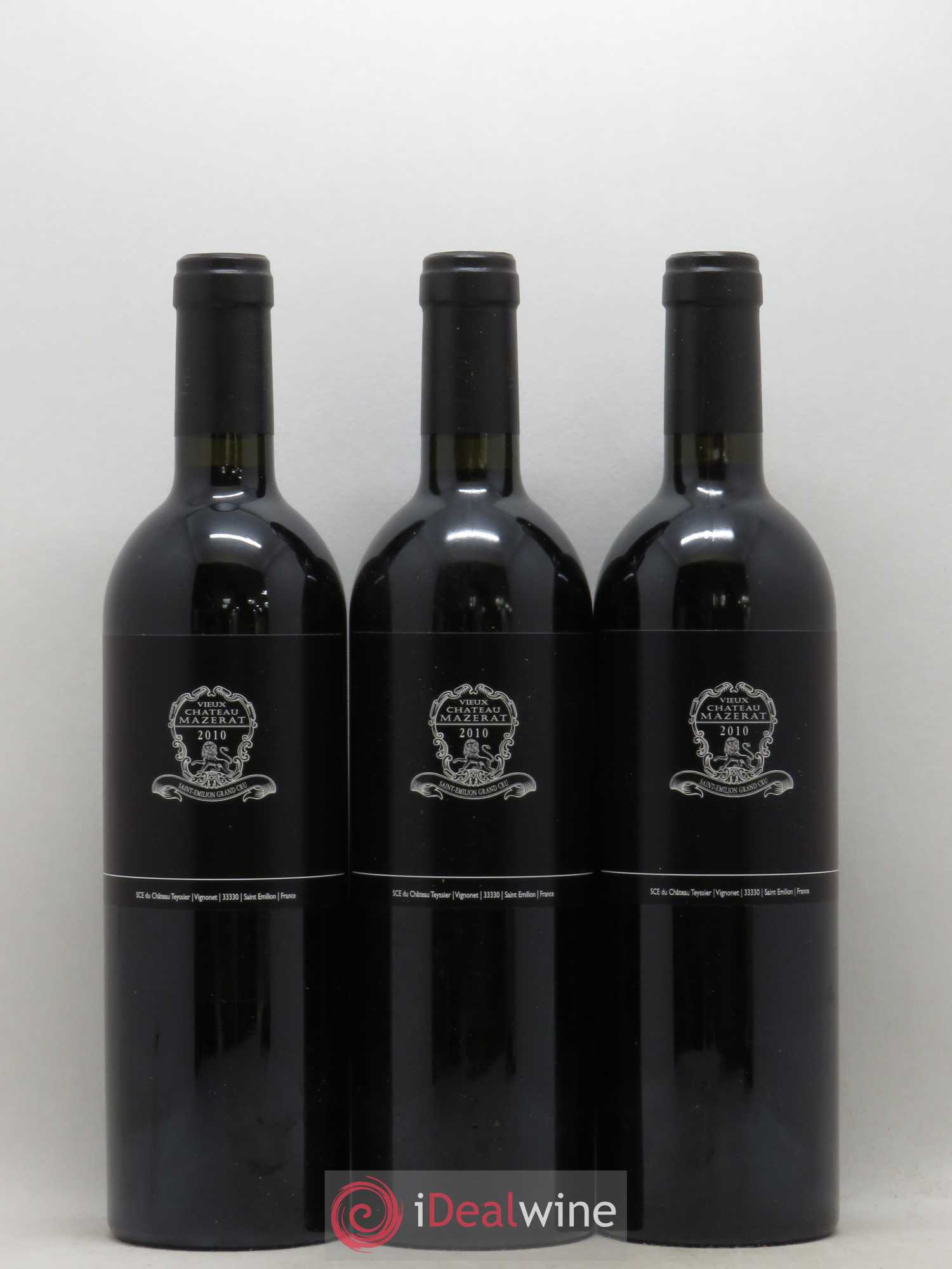 Saint-Émilion Grand Cru Vieux Château Mazerat SCE du Château Teyssier 2010 - Posten von 6 Flaschen - 1