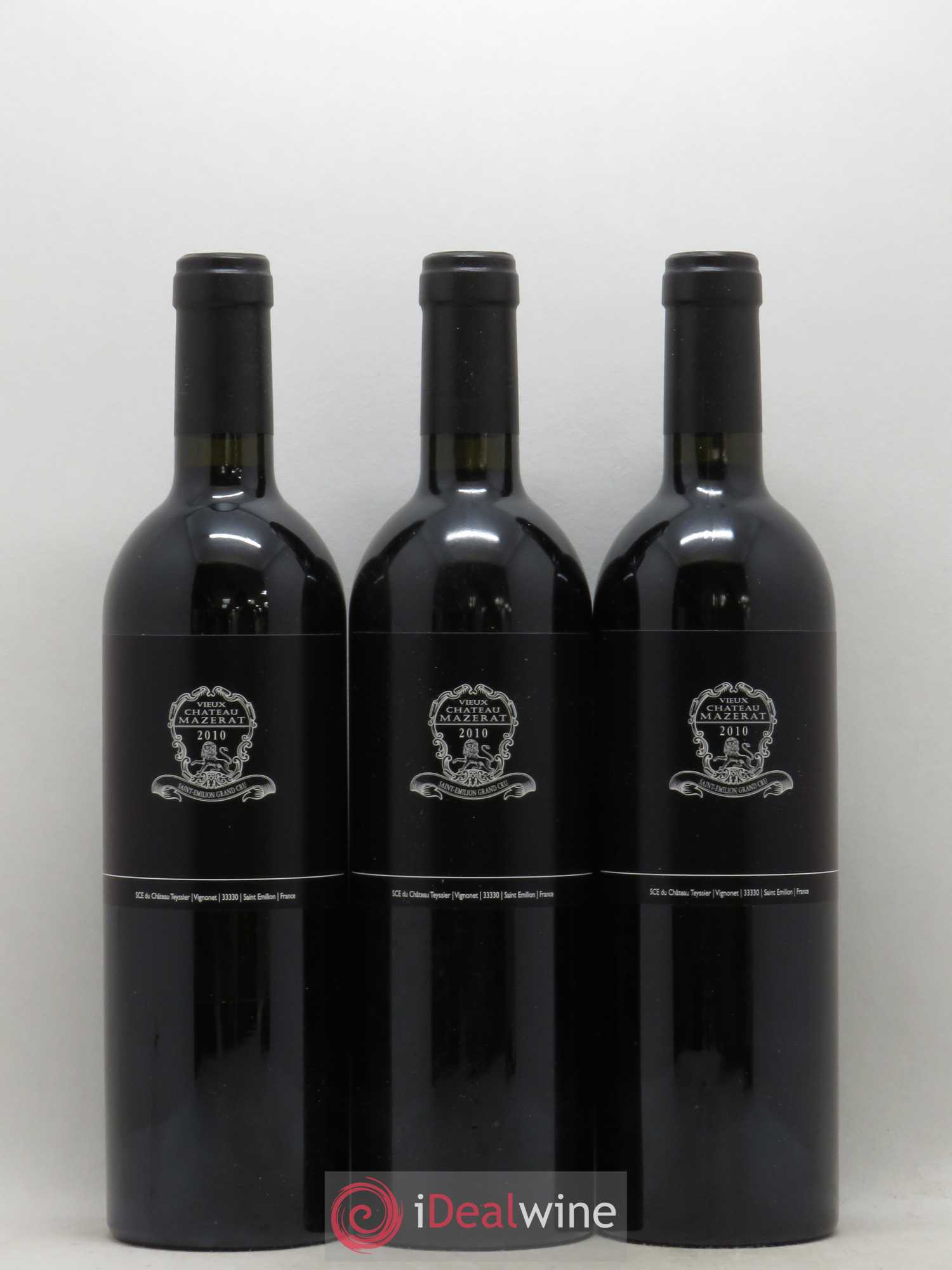 Saint-Émilion Grand Cru Vieux Château Mazerat SCE du Château Teyssier 2010 - Posten von 6 Flaschen - 2