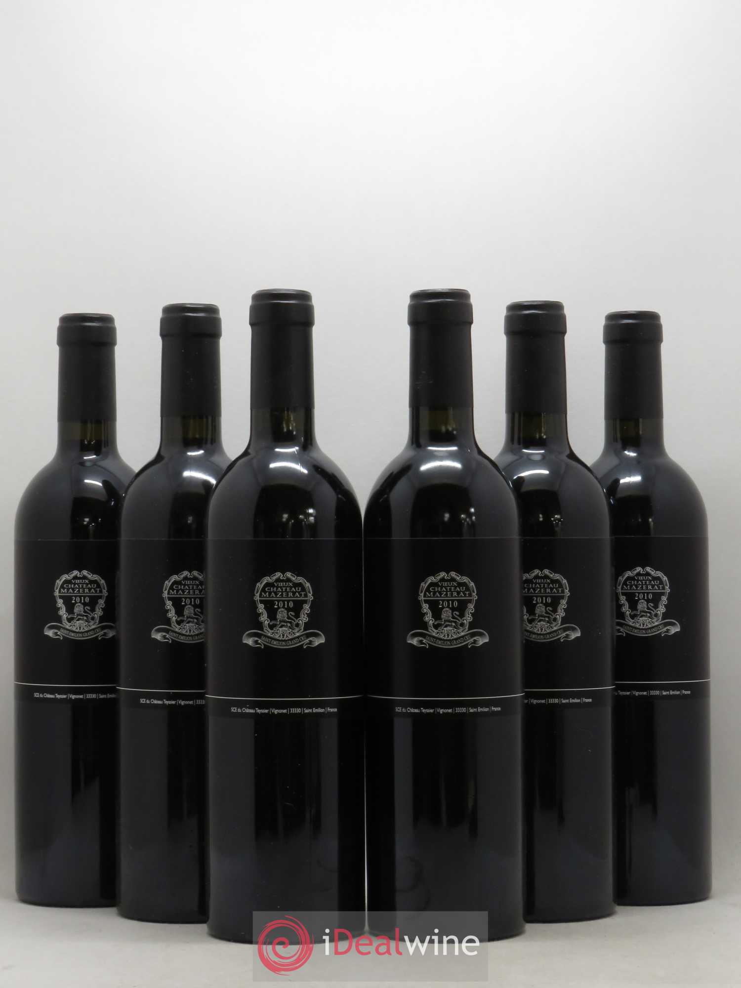 Saint-Émilion Grand Cru Vieux Château Mazerat SCE du Château Teyssier 2010 - Posten von 6 Flaschen - 0
