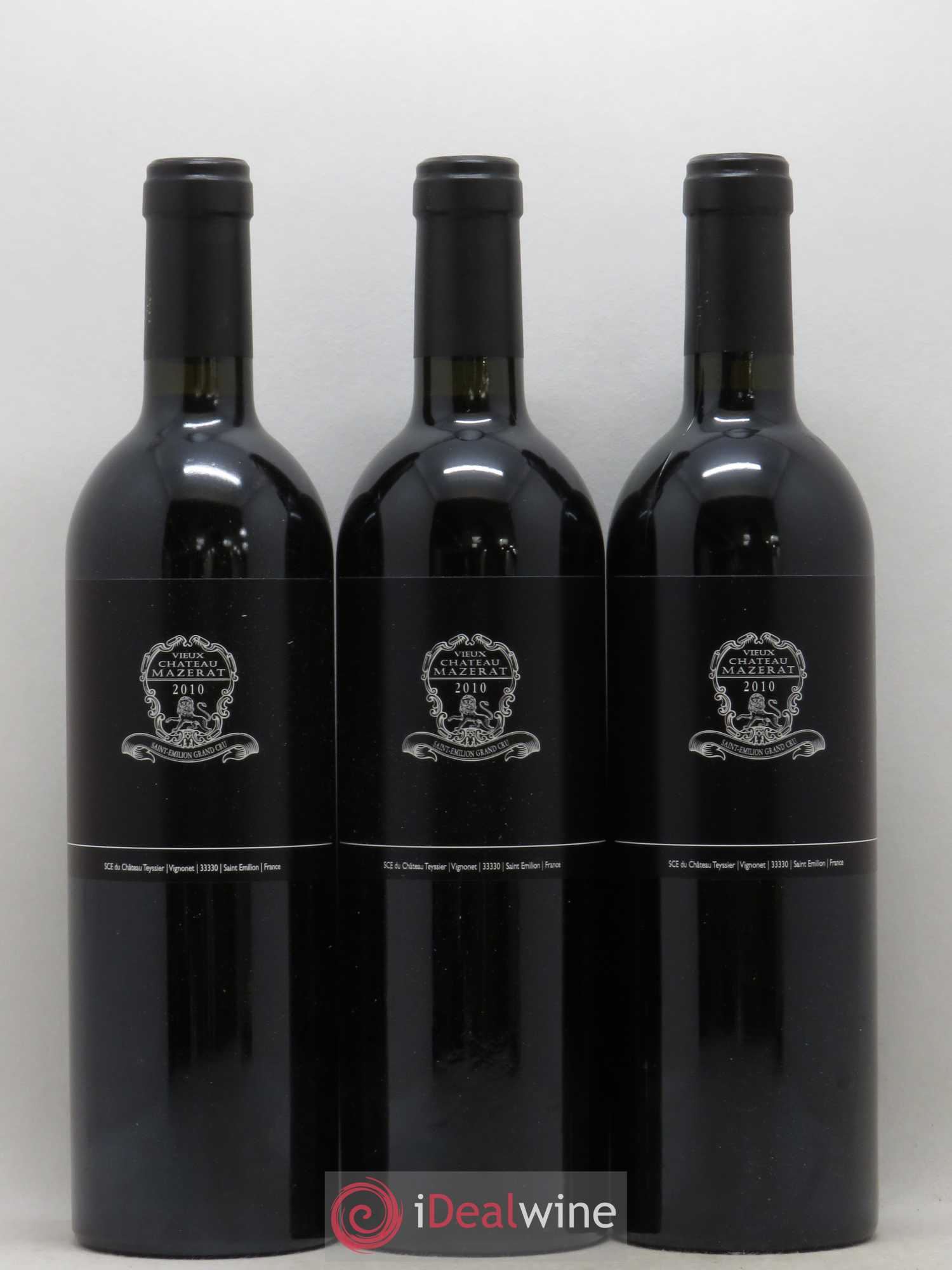Saint-Émilion Grand Cru Vieux Château Mazerat SCE du Château Teyssier 2010 - Posten von 6 Flaschen - 1
