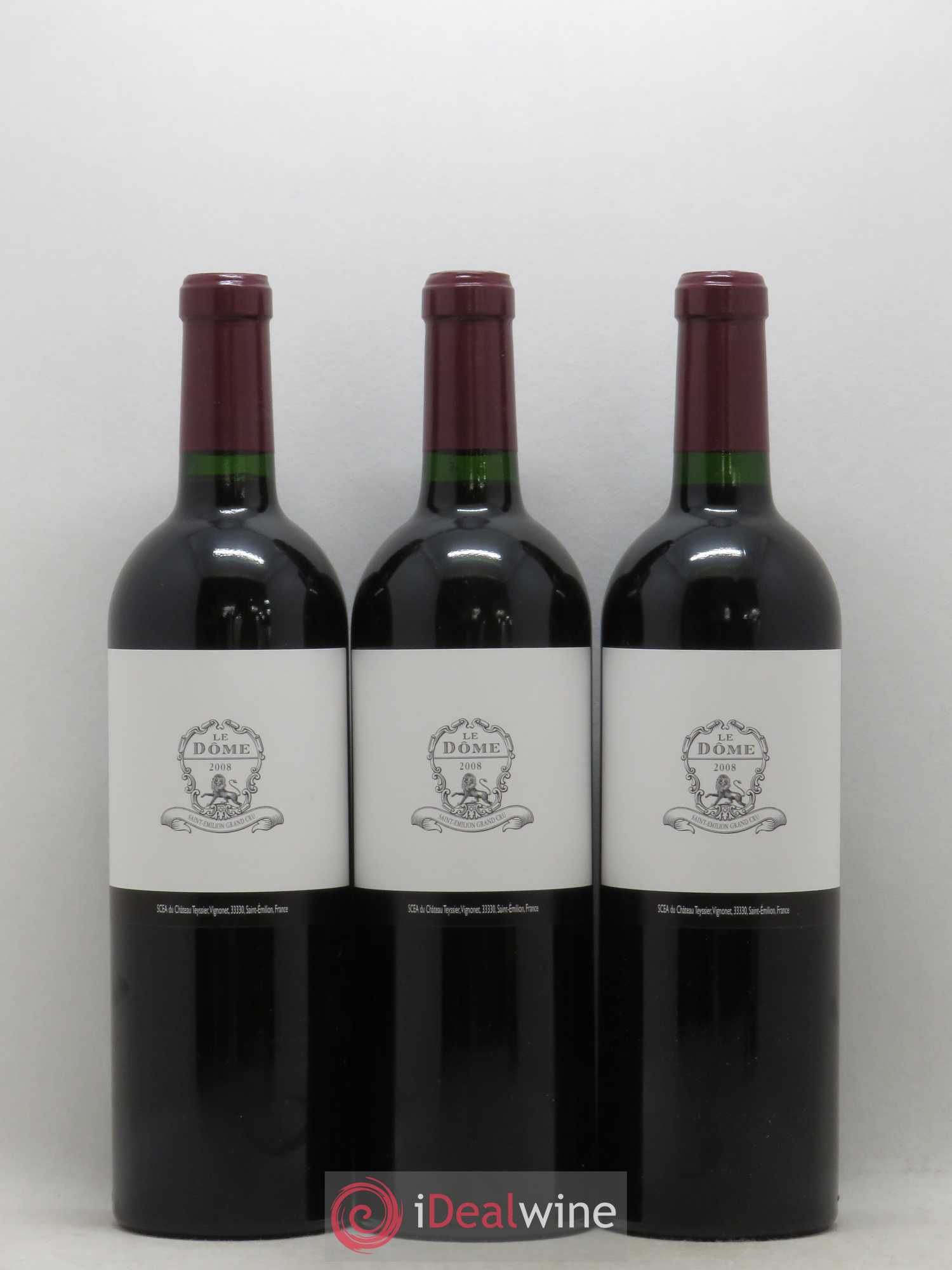 Saint-Émilion Grand Cru Le Dome Château Teyssier 2008 - Posten von 6 Flaschen - 1