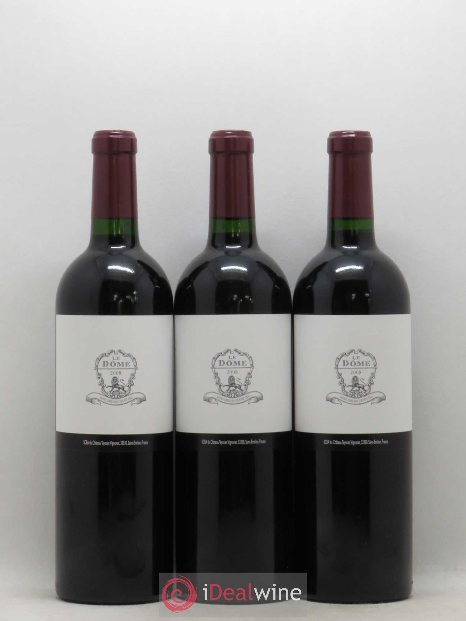 Saint-Émilion Grand Cru Le Dome Château Teyssier 2008 - Posten von 6 Flaschen - 2