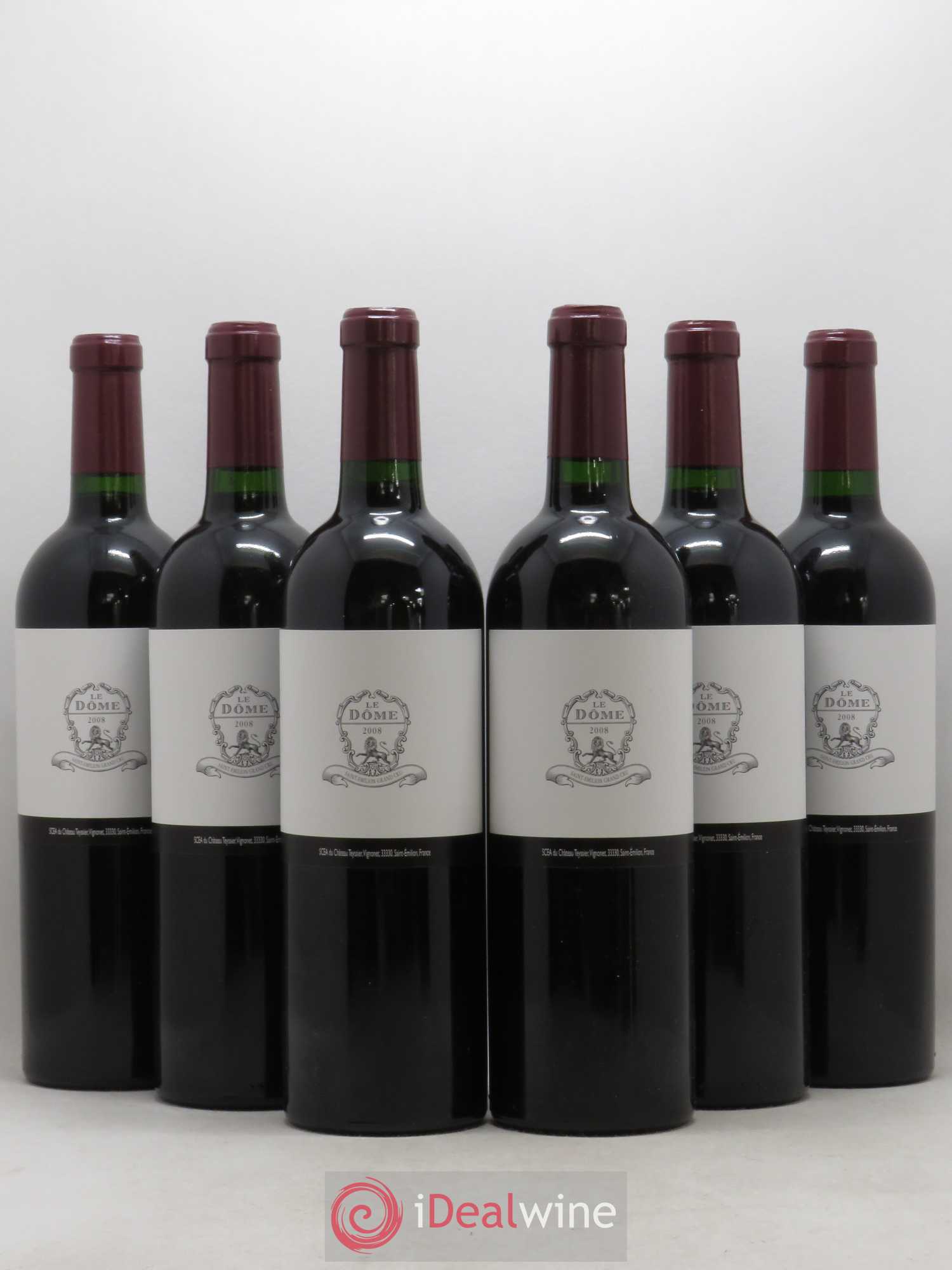Saint-Émilion Grand Cru Le Dome Château Teyssier 2008 - Posten von 6 Flaschen - 0
