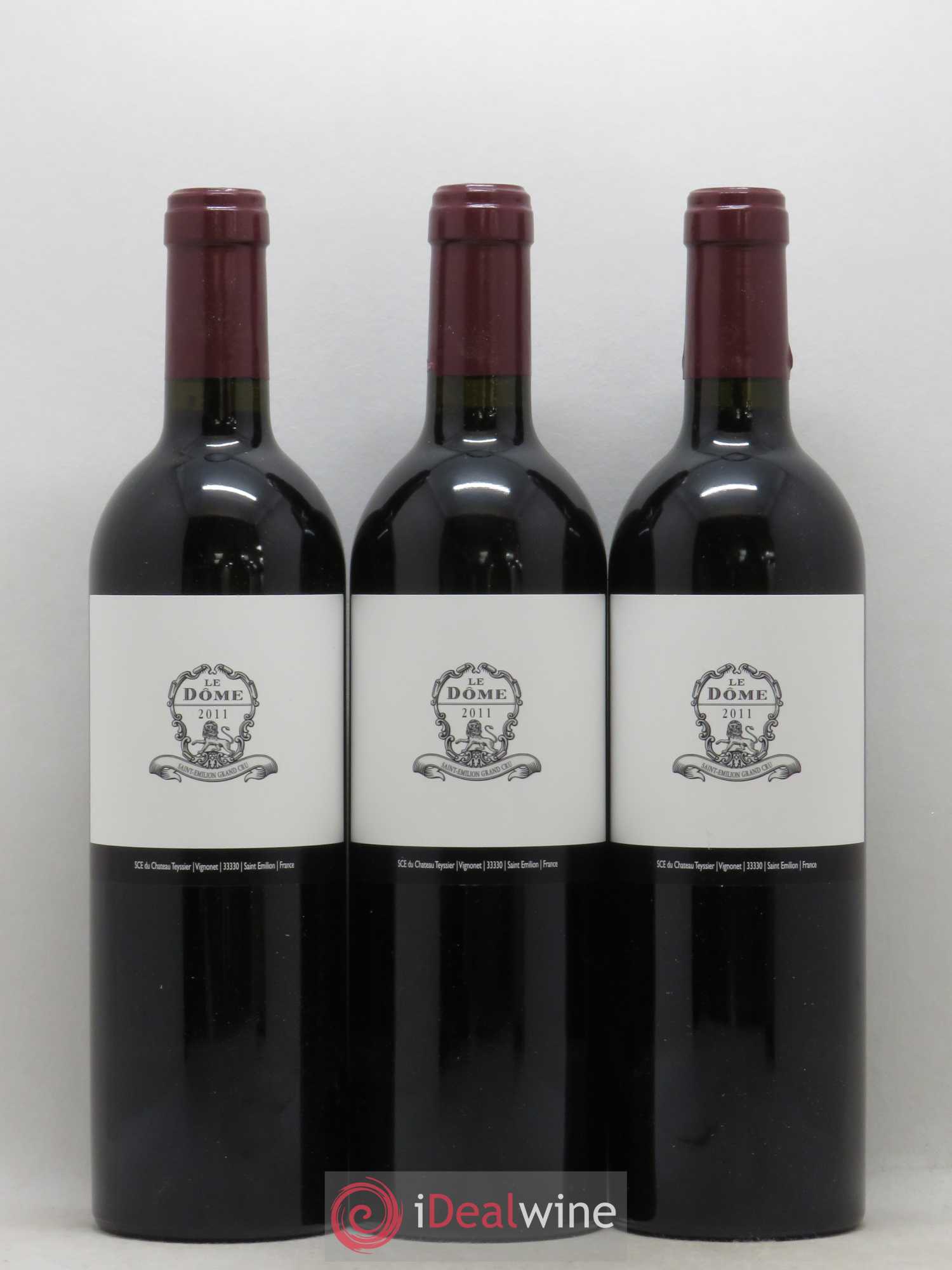 Saint-Émilion Grand Cru Le Dome Château Teyssier (sans prix de réserve) 2011 - Lot de 6 bouteilles - 2