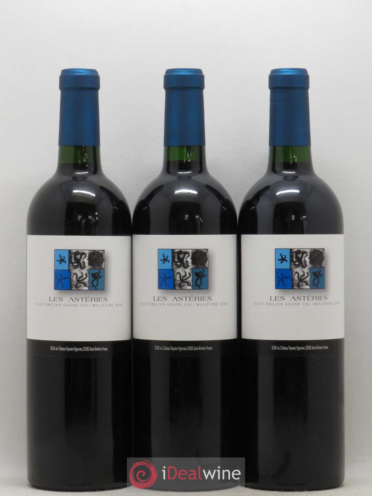 Saint-Émilion Grand Cru Les Asteries Château Teyssier 2008 - Posten von 6 Flaschen - 1