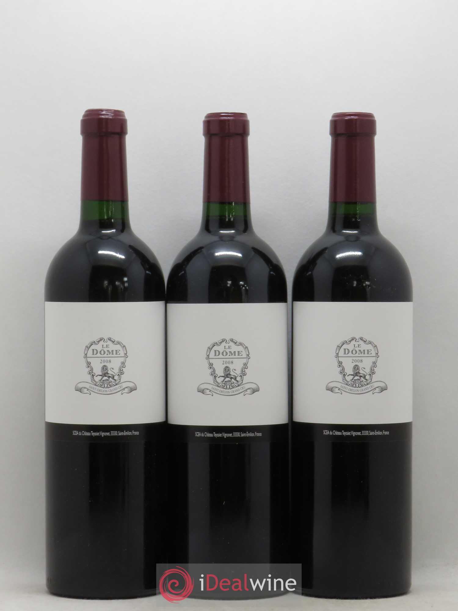 Saint-Émilion Grand Cru Le Dome Château Teyssier 2008 - Posten von 6 Flaschen - 1