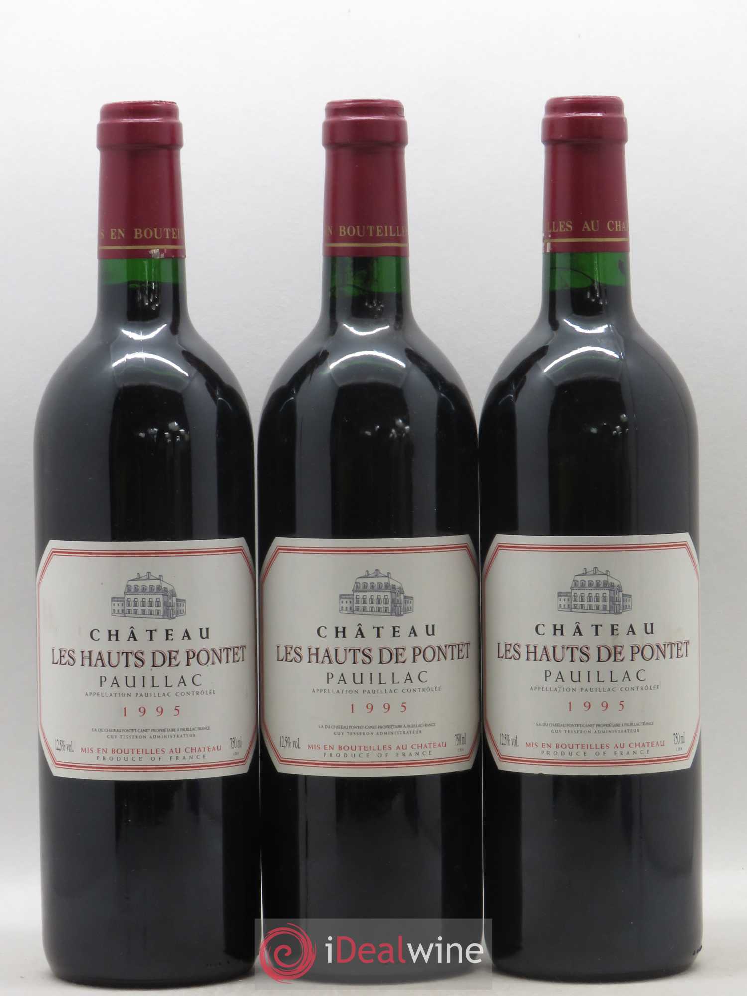 Les Hauts de Pontet-Canet Second Vin 1995 - Lot de 3 bouteilles - 0