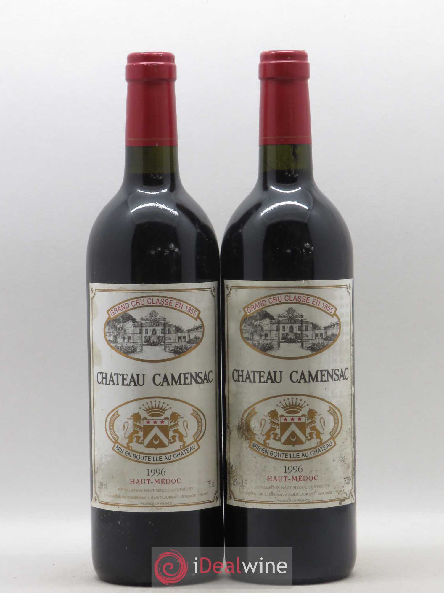 Château Camensac 5ème Grand Cru Classé 1996 - Lot de 2 bouteilles - 0