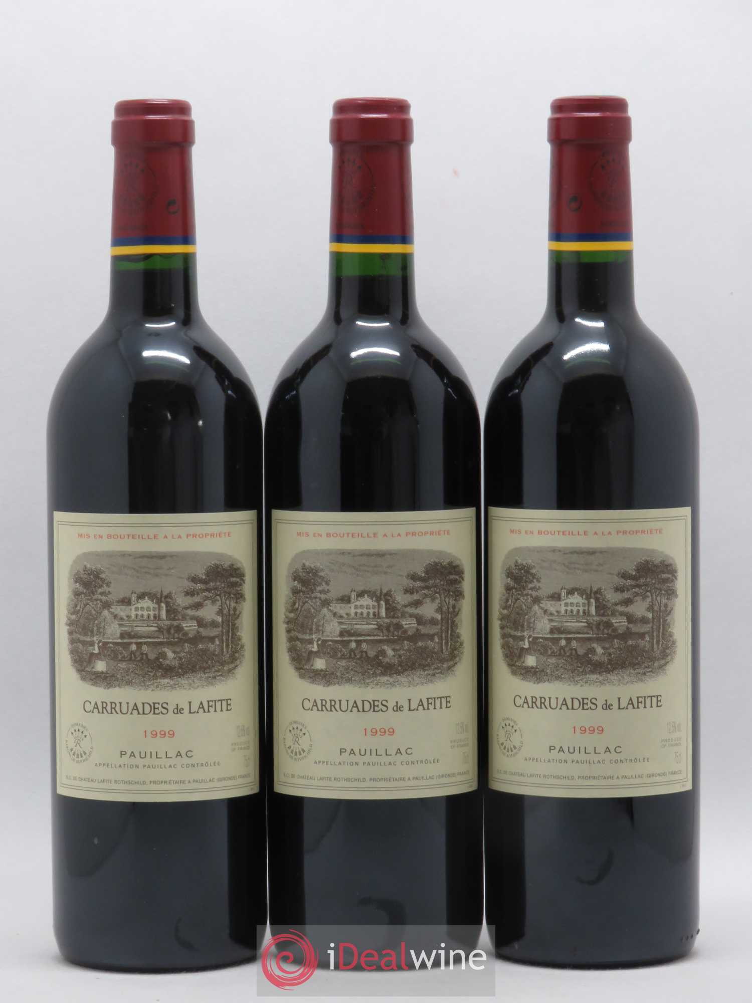 Carruades de Lafite Rothschild Second Vin 1999 - Lot de 3 bouteilles - 0