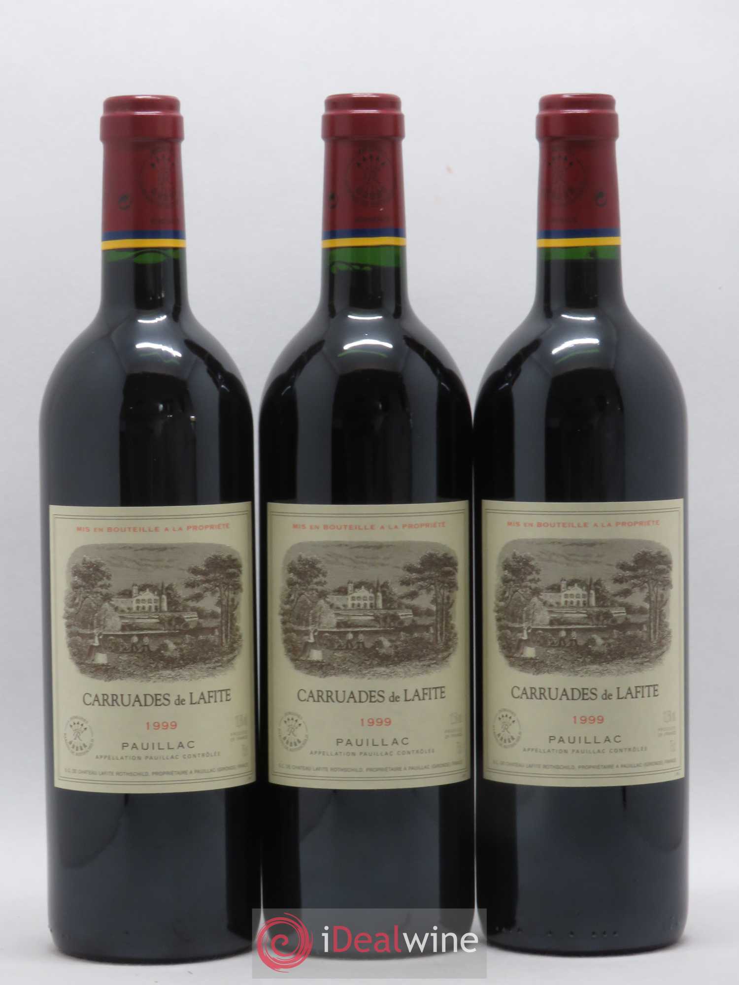 Carruades de Lafite Rothschild Second Vin 1999 - Lot de 3 bouteilles - 0