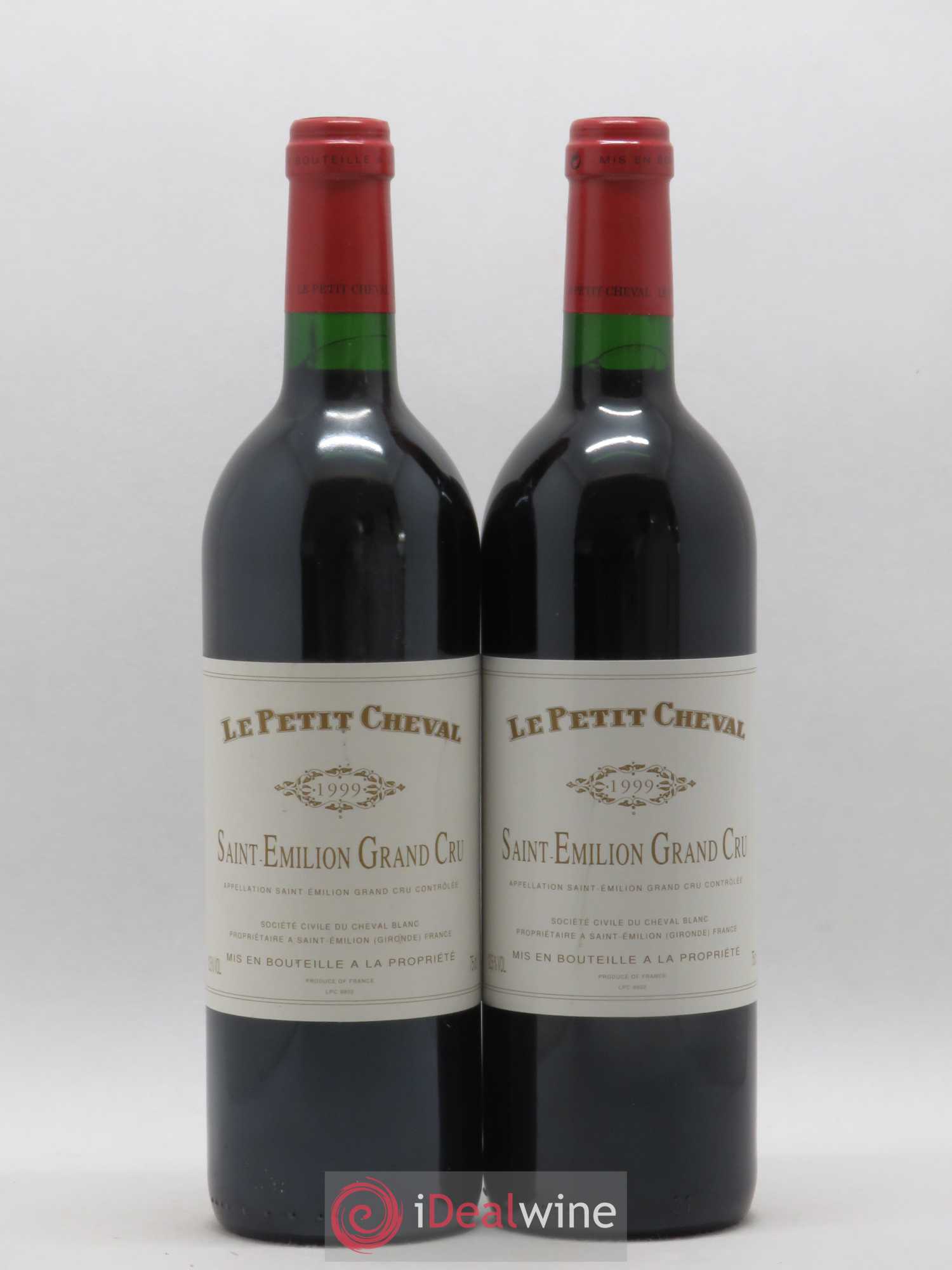 Le Petit Cheval Second Vin 1999 - Lot de 2 bouteilles - 0