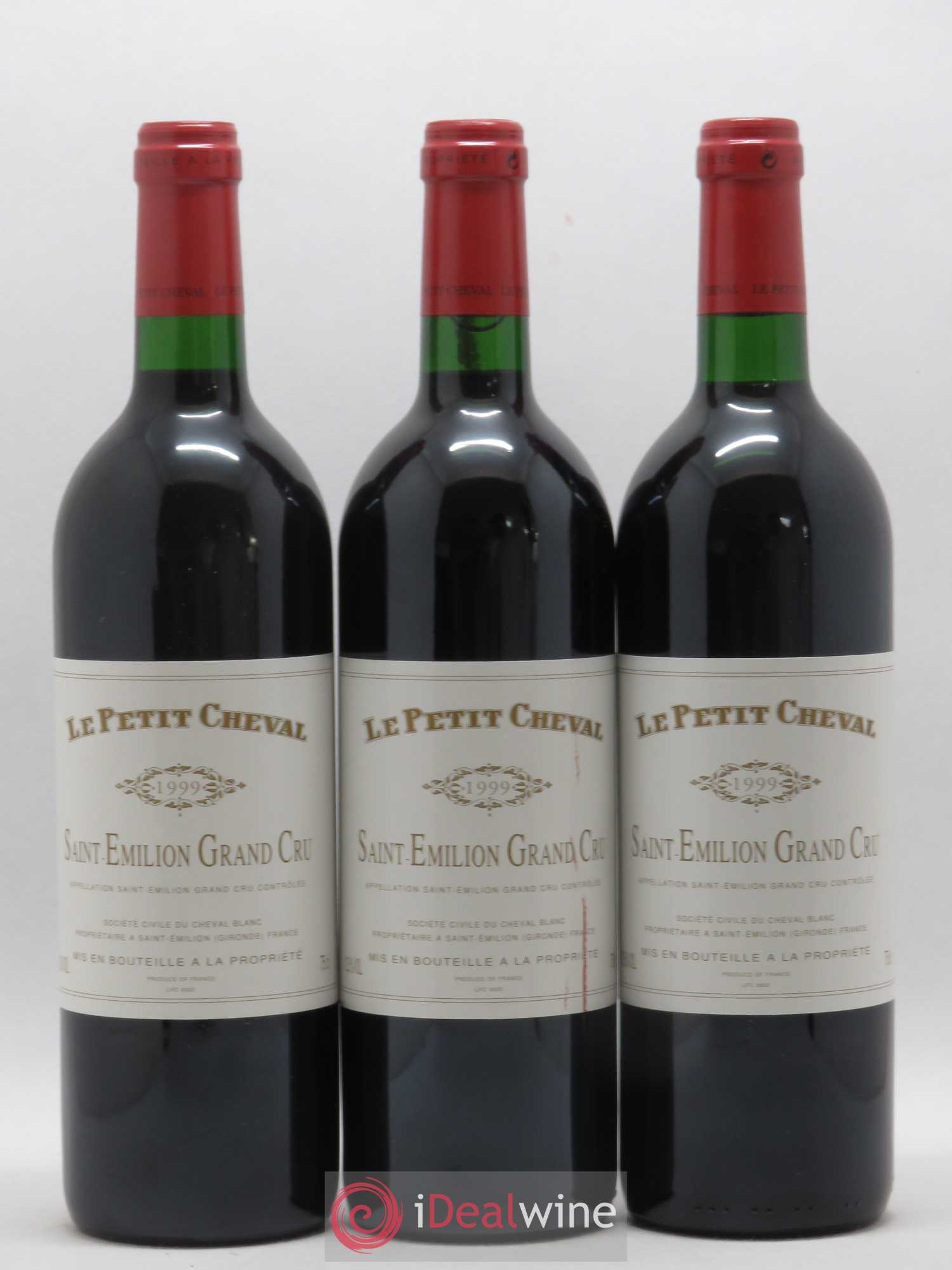 Le Petit Cheval Second Vin 1999 - Lot de 3 bouteilles - 0