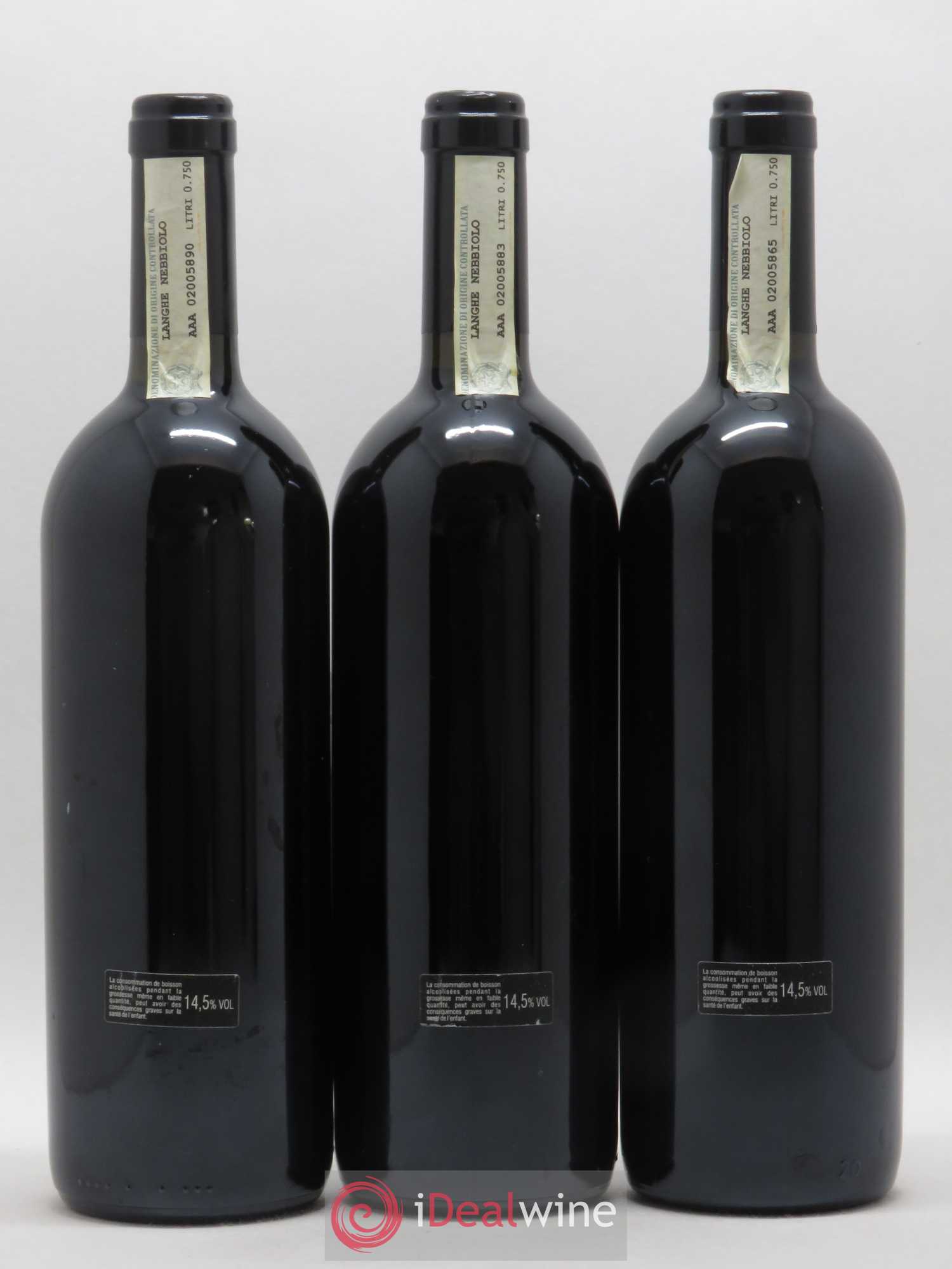 Langhe Sperss Angelo Gaja 2005 - Lot de 3 bouteilles - 1