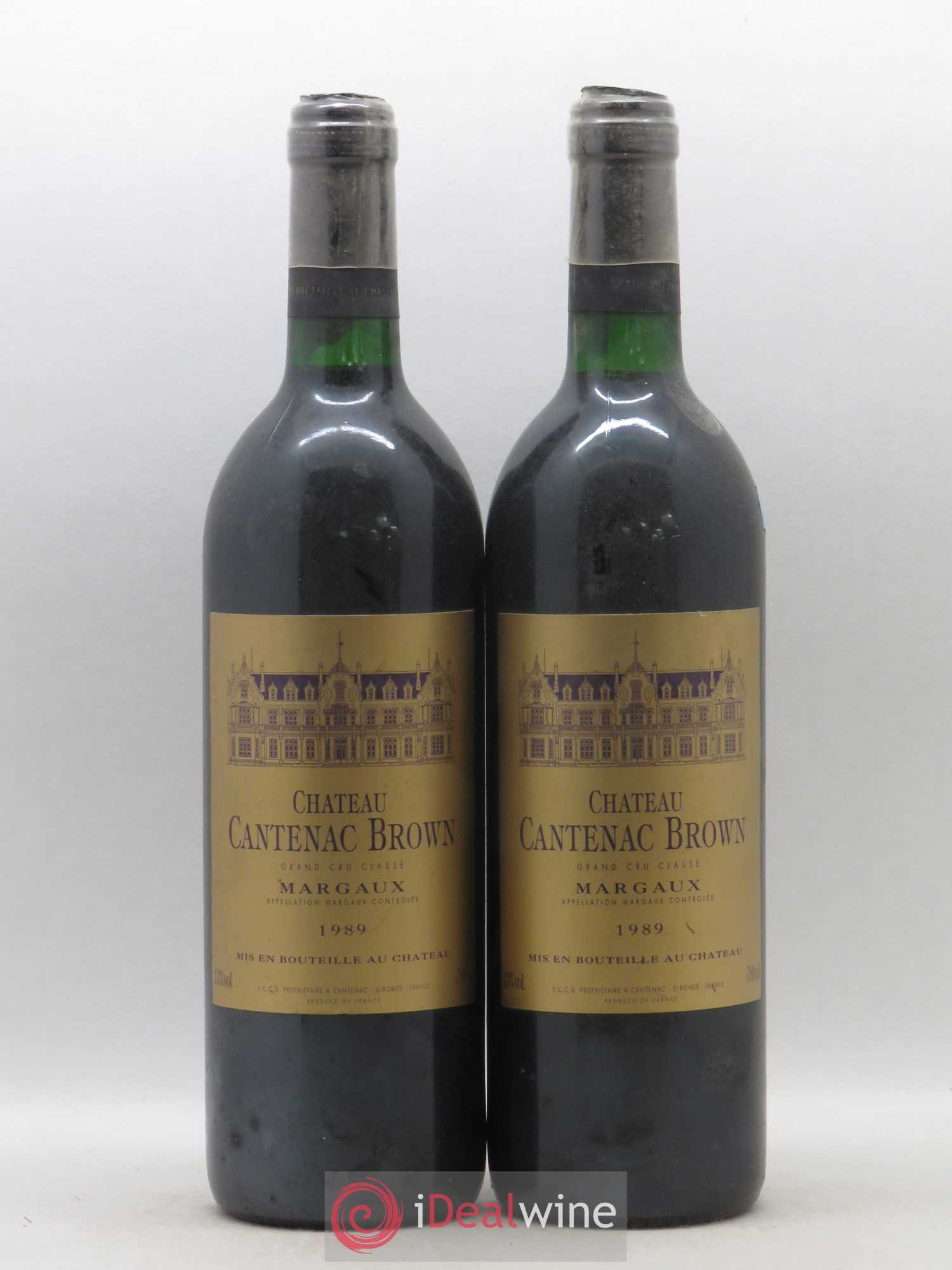 Château Cantenac Brown 3ème Grand Cru Classé 1989 - Lot de 2 bouteilles - 0