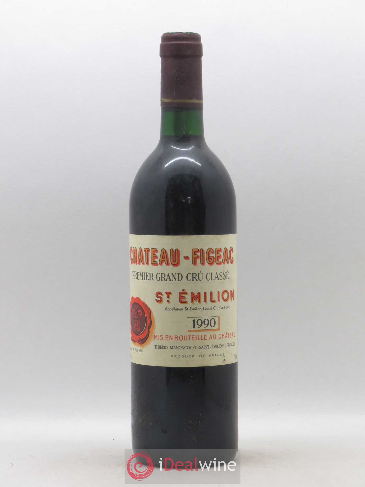 Château Figeac 1er Grand Cru Classé A 1990 - Lot de 1 bouteille - 0