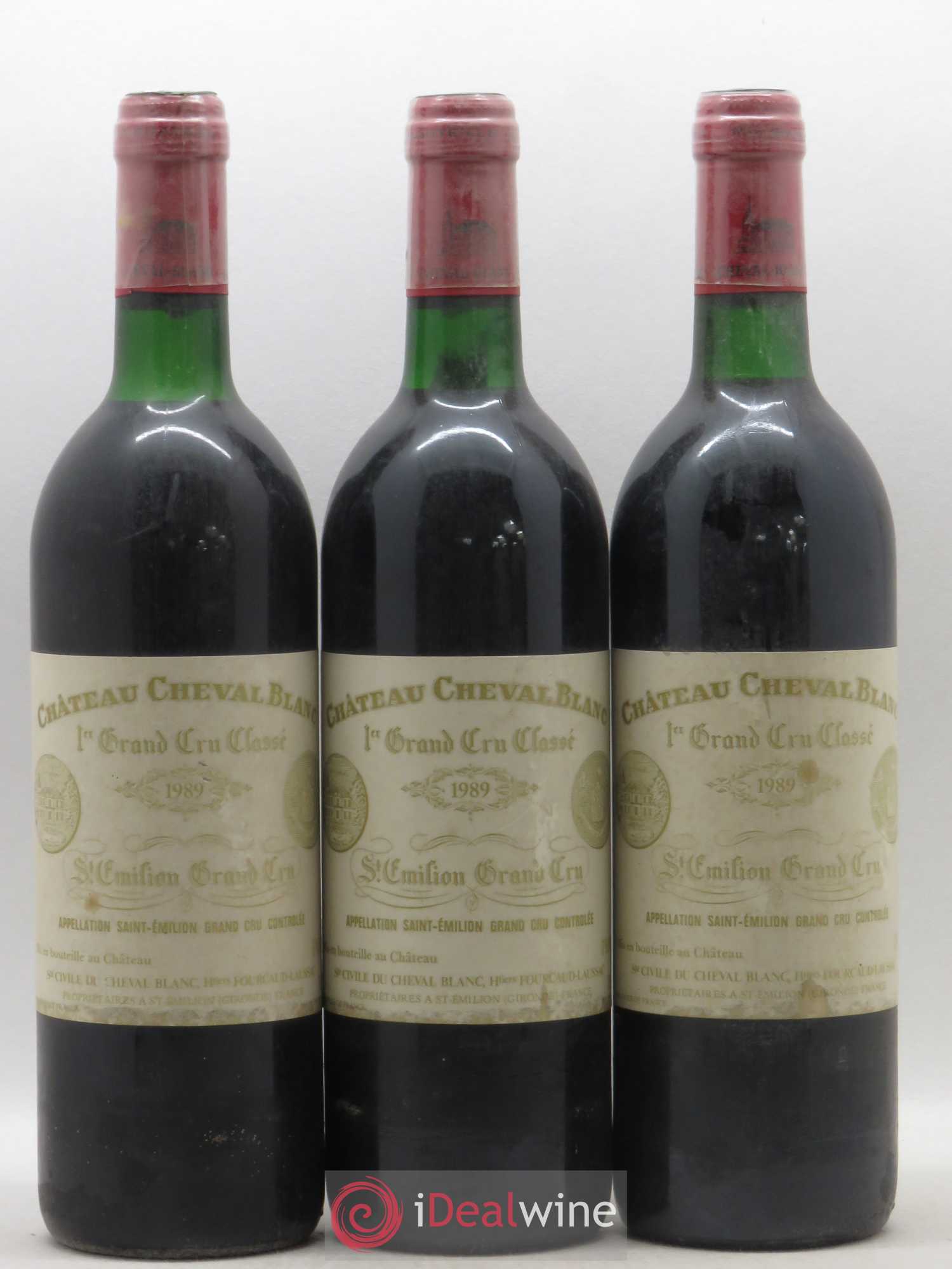 Château Cheval Blanc 1er Grand Cru Classé A 1989 - Lot de 3 bouteilles - 0