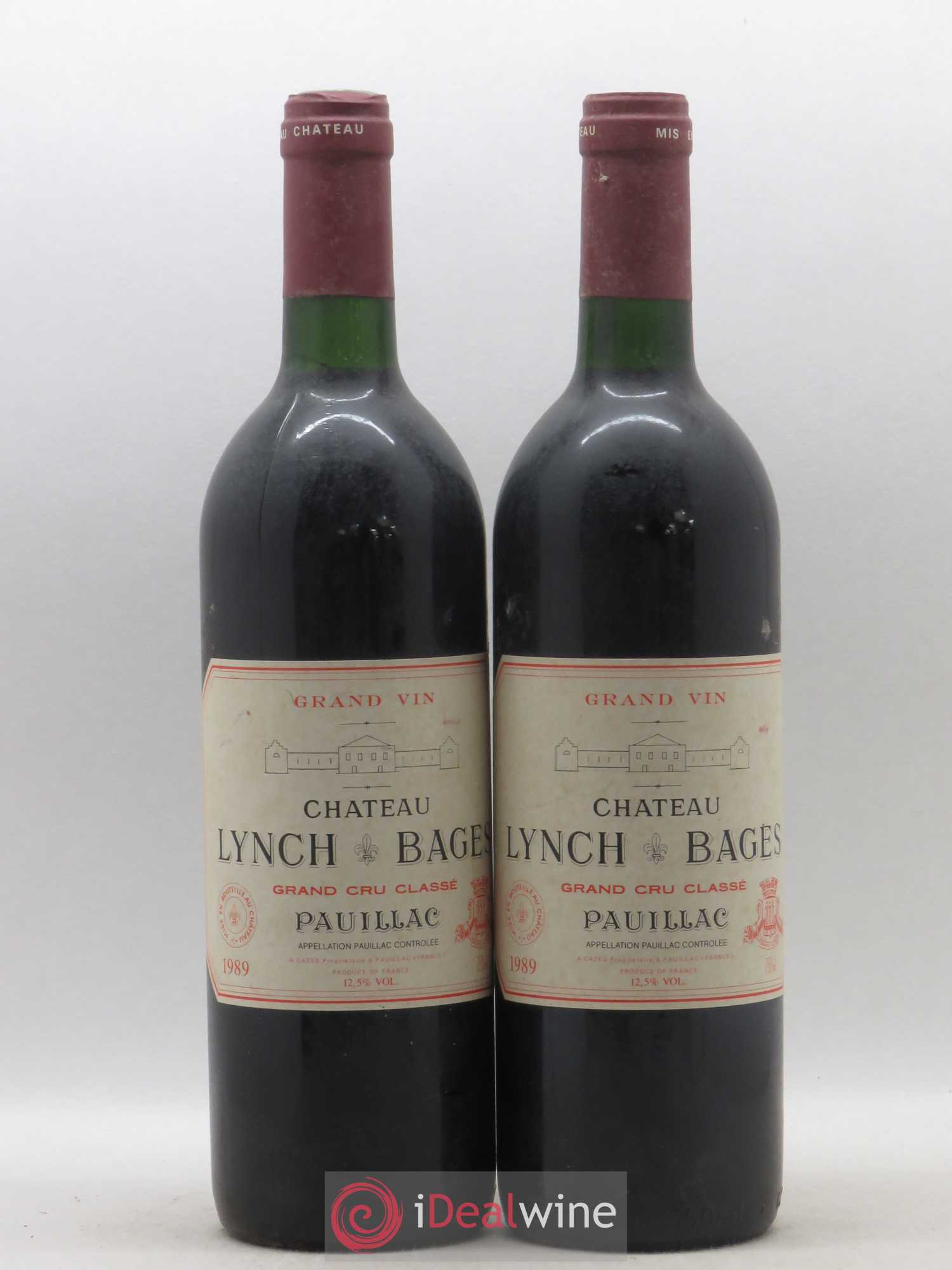 Château Lynch Bages 5ème Grand Cru Classé 1989 - Lot de 2 bouteilles - 0