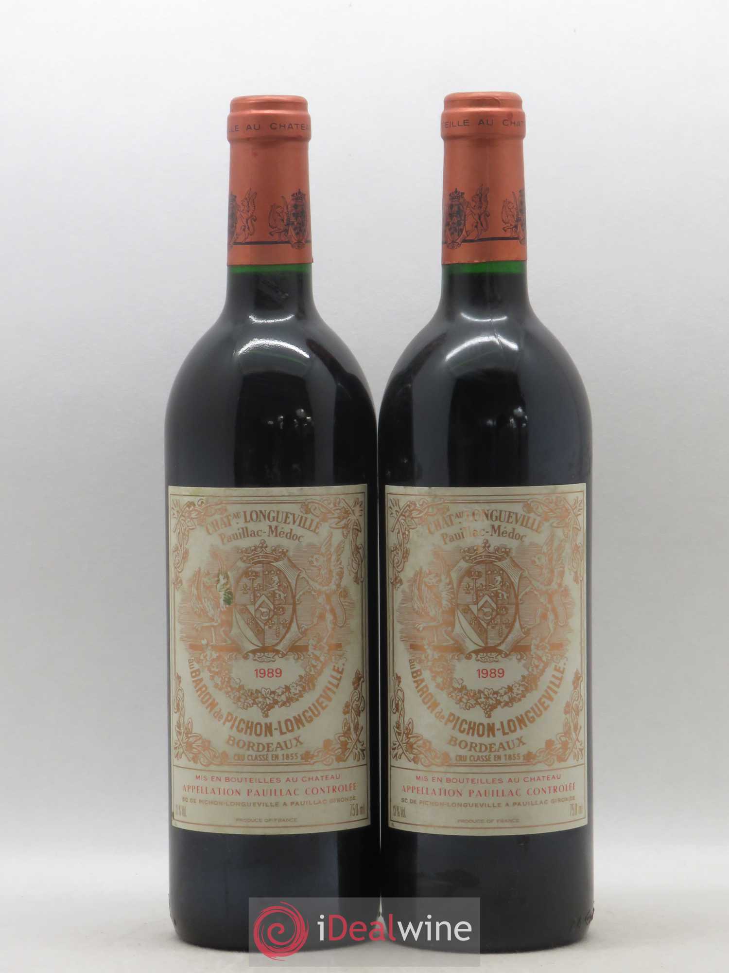 Pichon Longueville Baron 2ème Grand Cru Classé 1989 - Lot de 2 bouteilles - 0