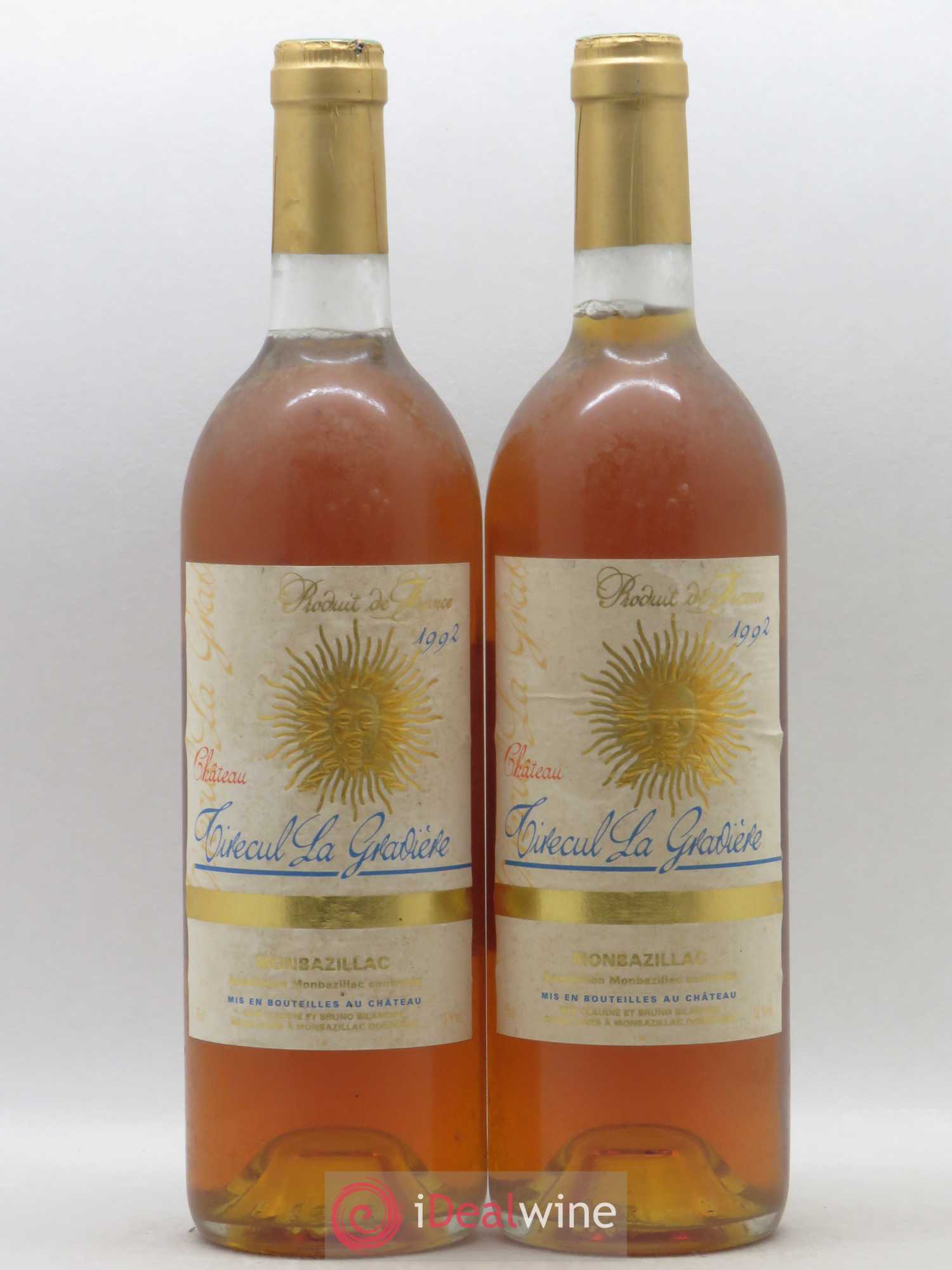 Monbazillac Château Tirecul La Gravière Bruno et Claudie Bilancini 1992 - Lotto di 2 bottiglie - 0