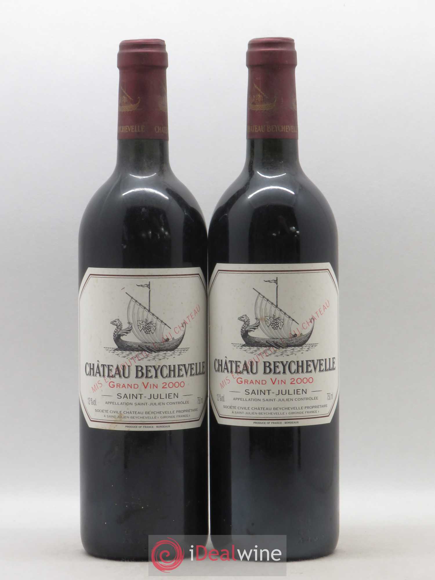 Château Beychevelle 4ème Grand Cru Classé 2000 - Lot de 2 bouteilles - 0
