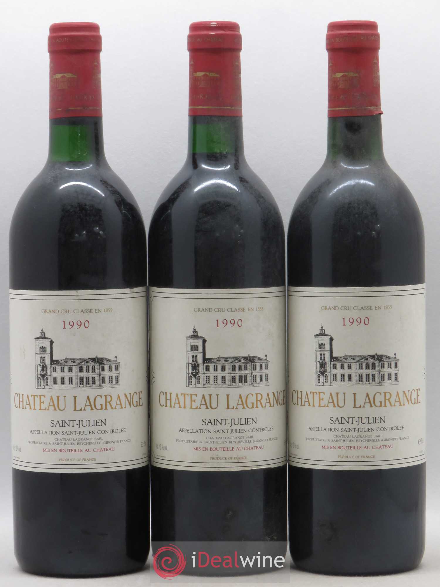 Château Lagrange 3ème Grand Cru Classé 1990 - Lot de 3 bouteilles - 0