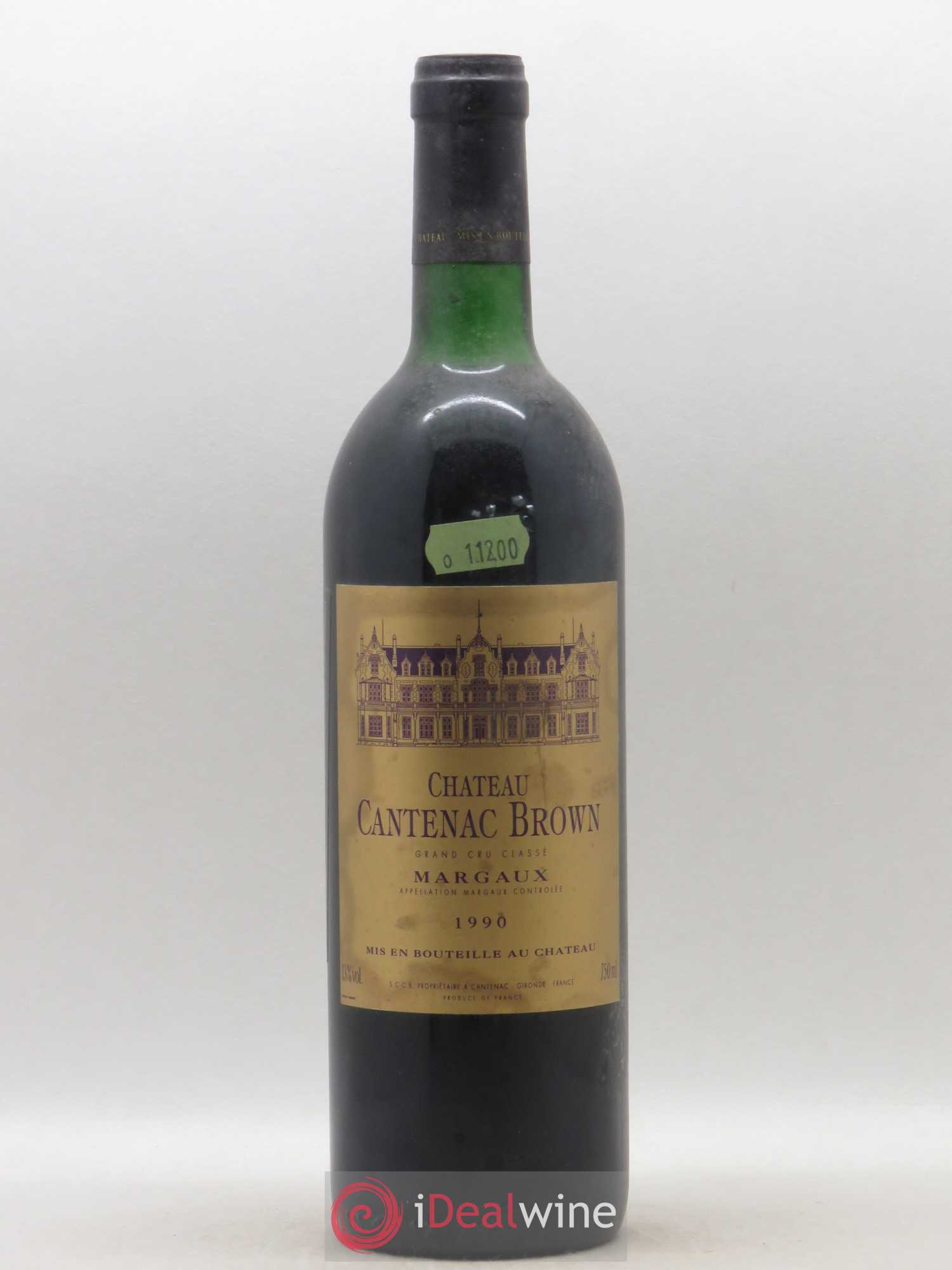 Château Cantenac Brown 3ème Grand Cru Classé 1990 - Lot de 1 bouteille - 0