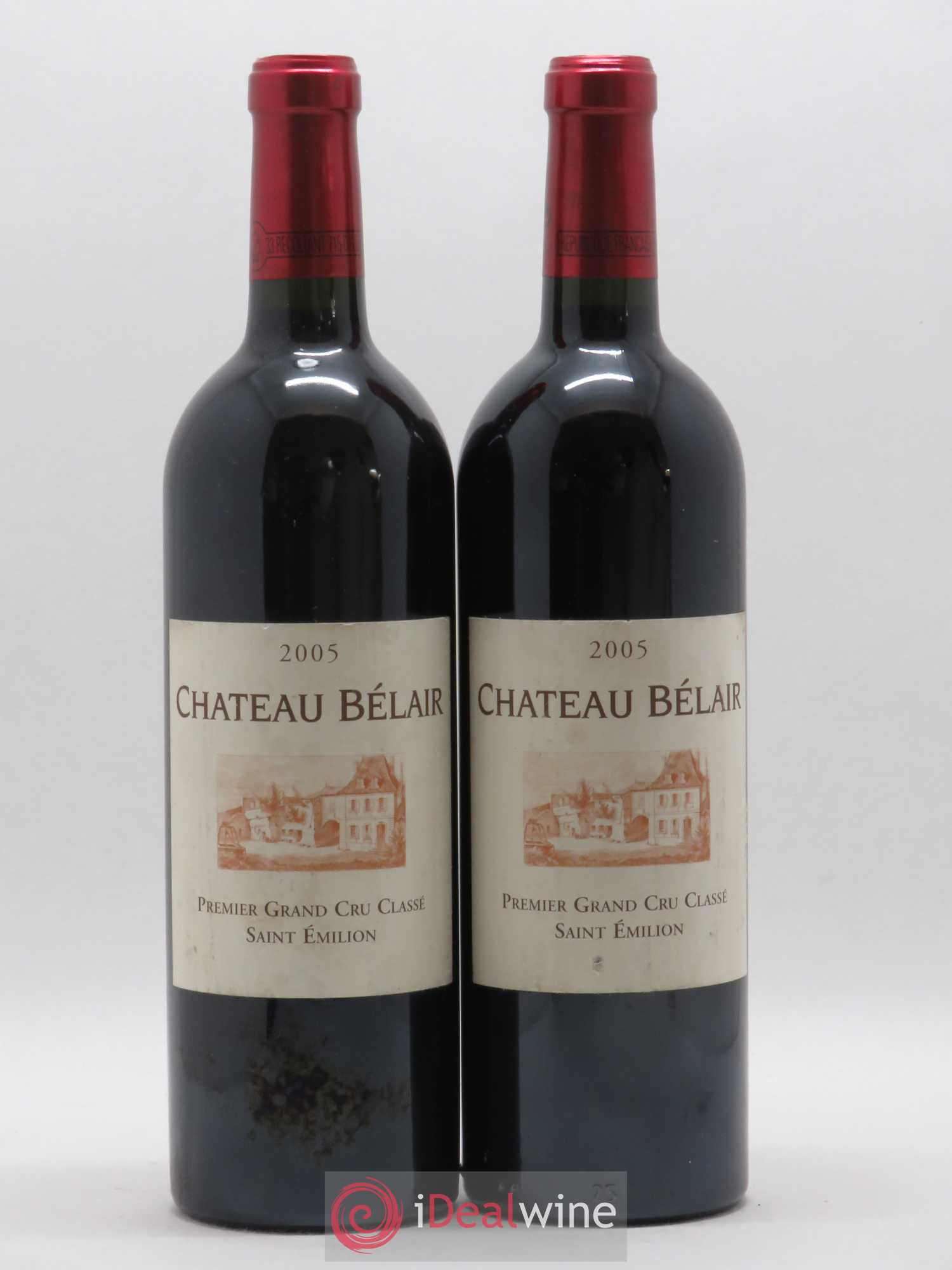 Château Belair (Belair-Monange) 1er Grand Cru Classé B 2005 - Lot de 2 bouteilles - 0