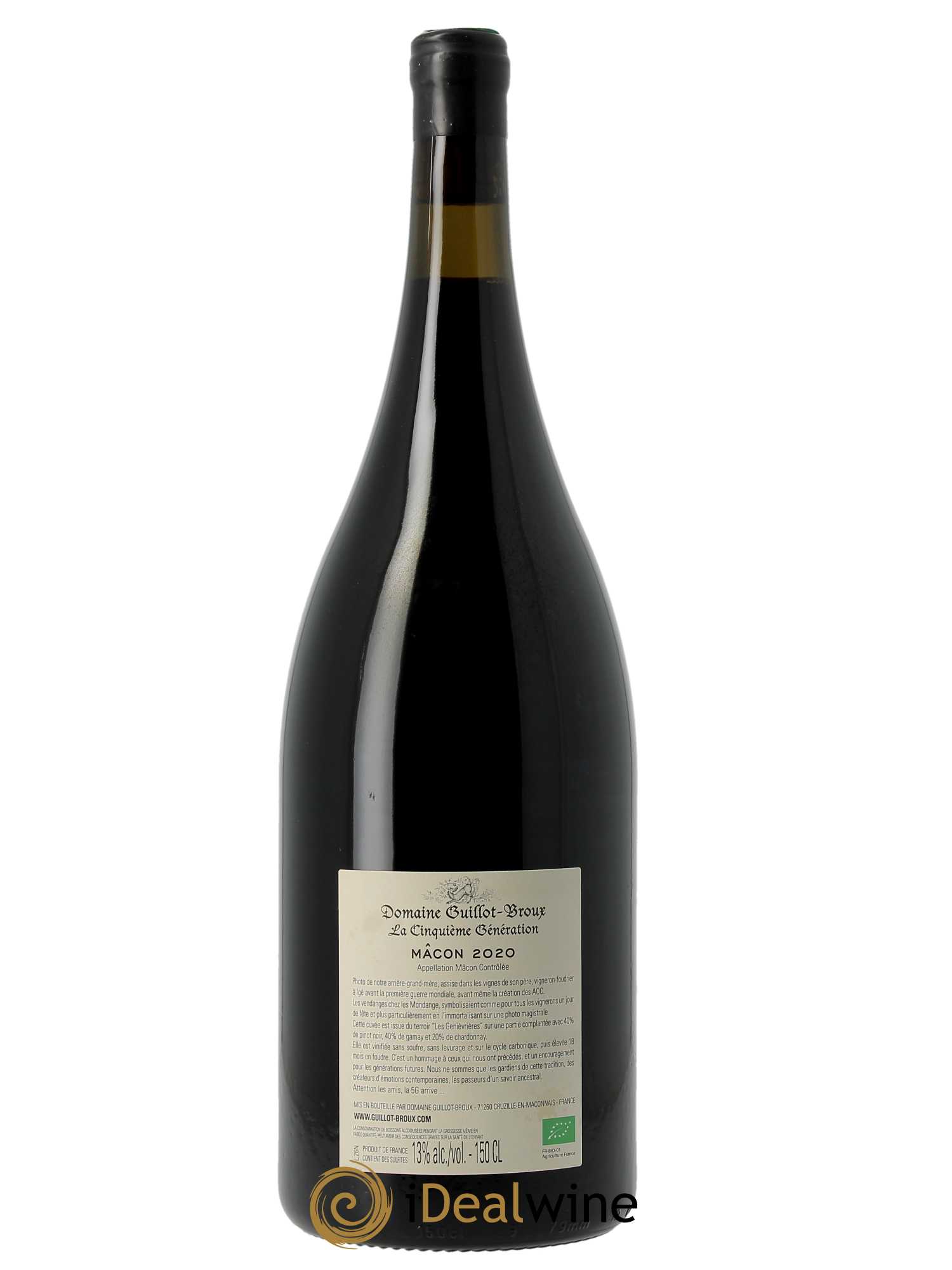 Mâcon Cinquième Génération Guillot-Broux (Domaine) 2020 - Lot of 1 magnum - 1