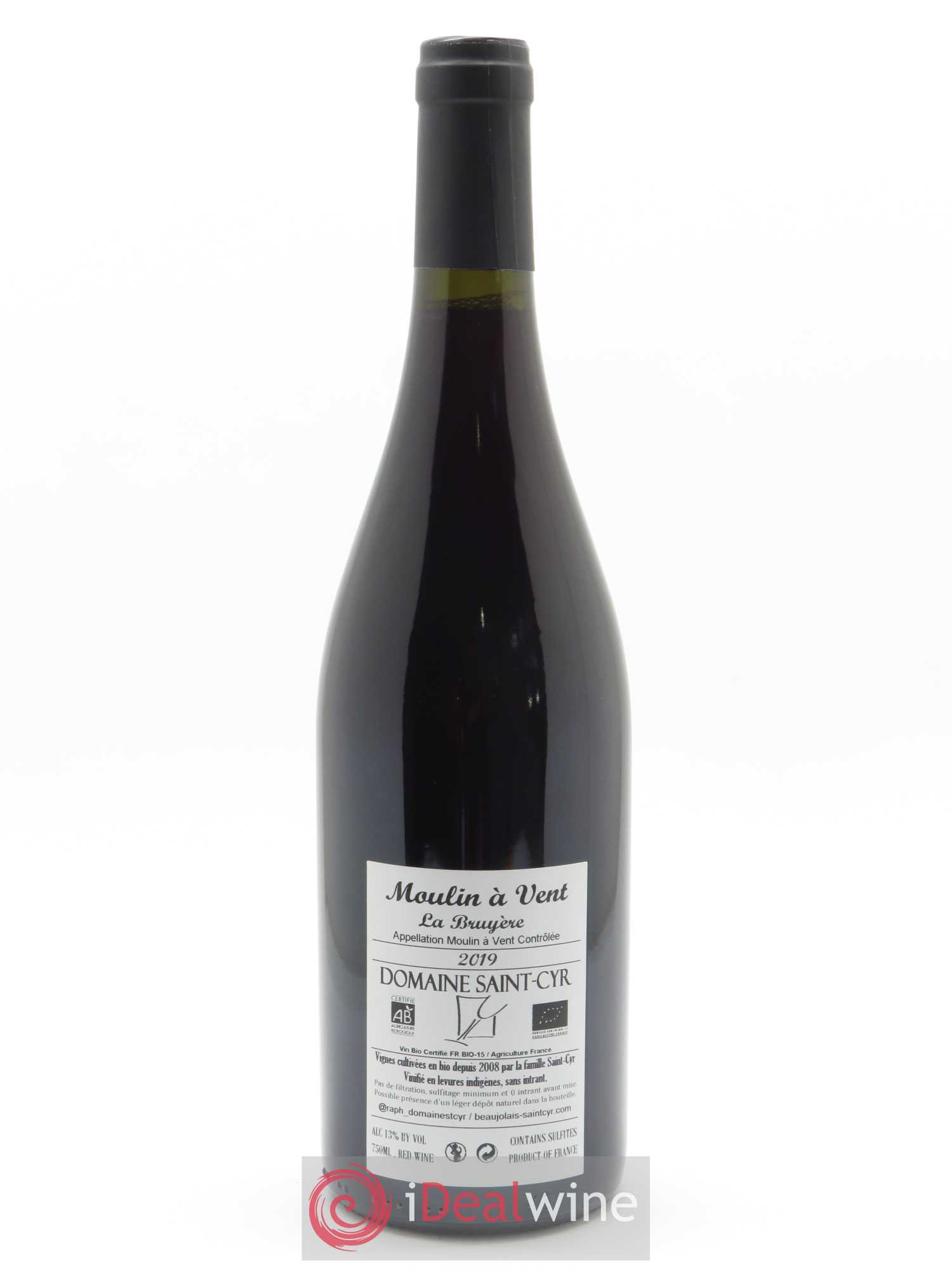Moulin-à-Vent La Bruyère Domaine Saint-Cyr 2019 - Lot de 1 bouteille - 1