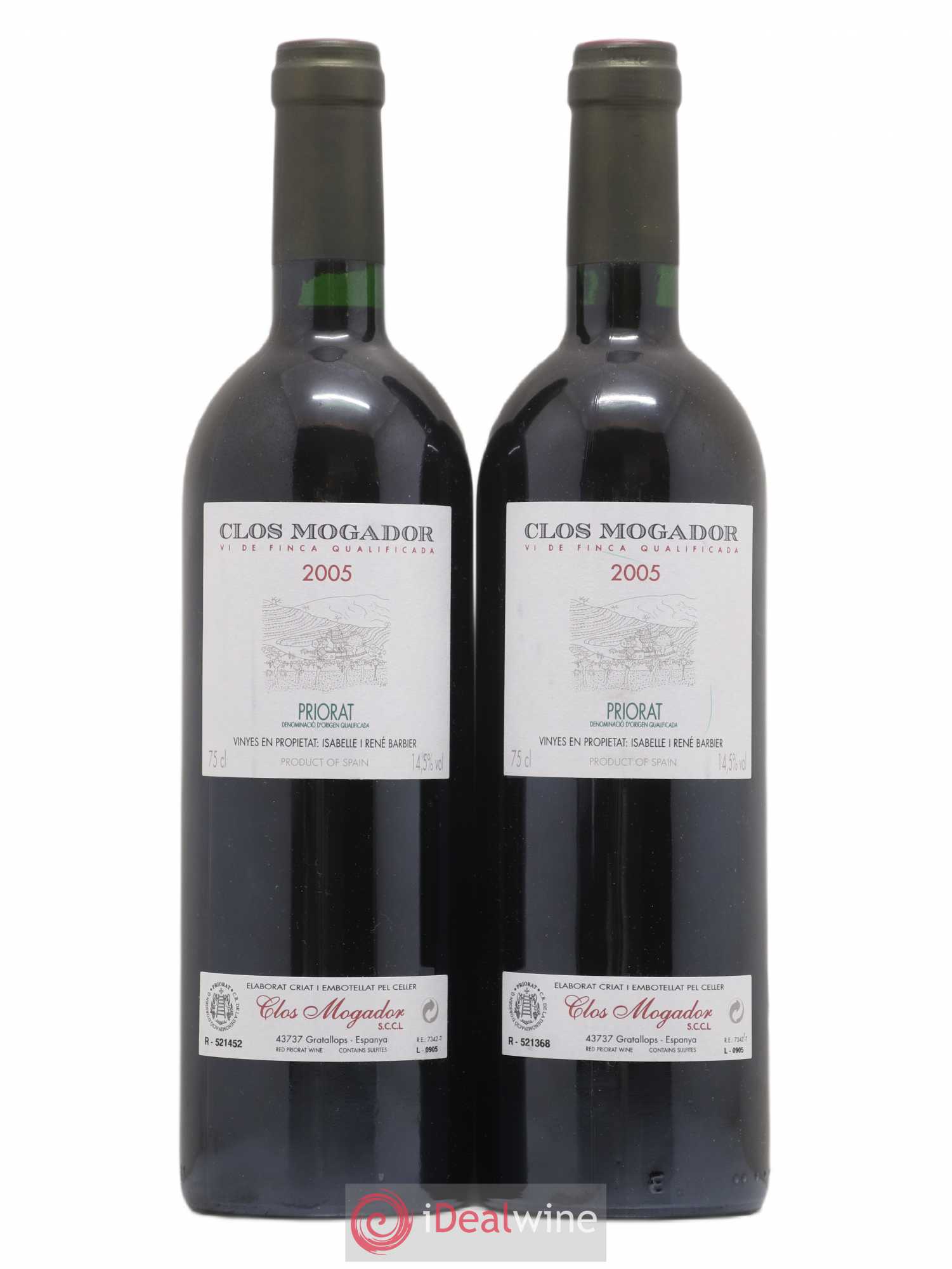 Priorat Clos Mogador DOCA René Barbier 2005 - Lot de 2 bouteilles - 0