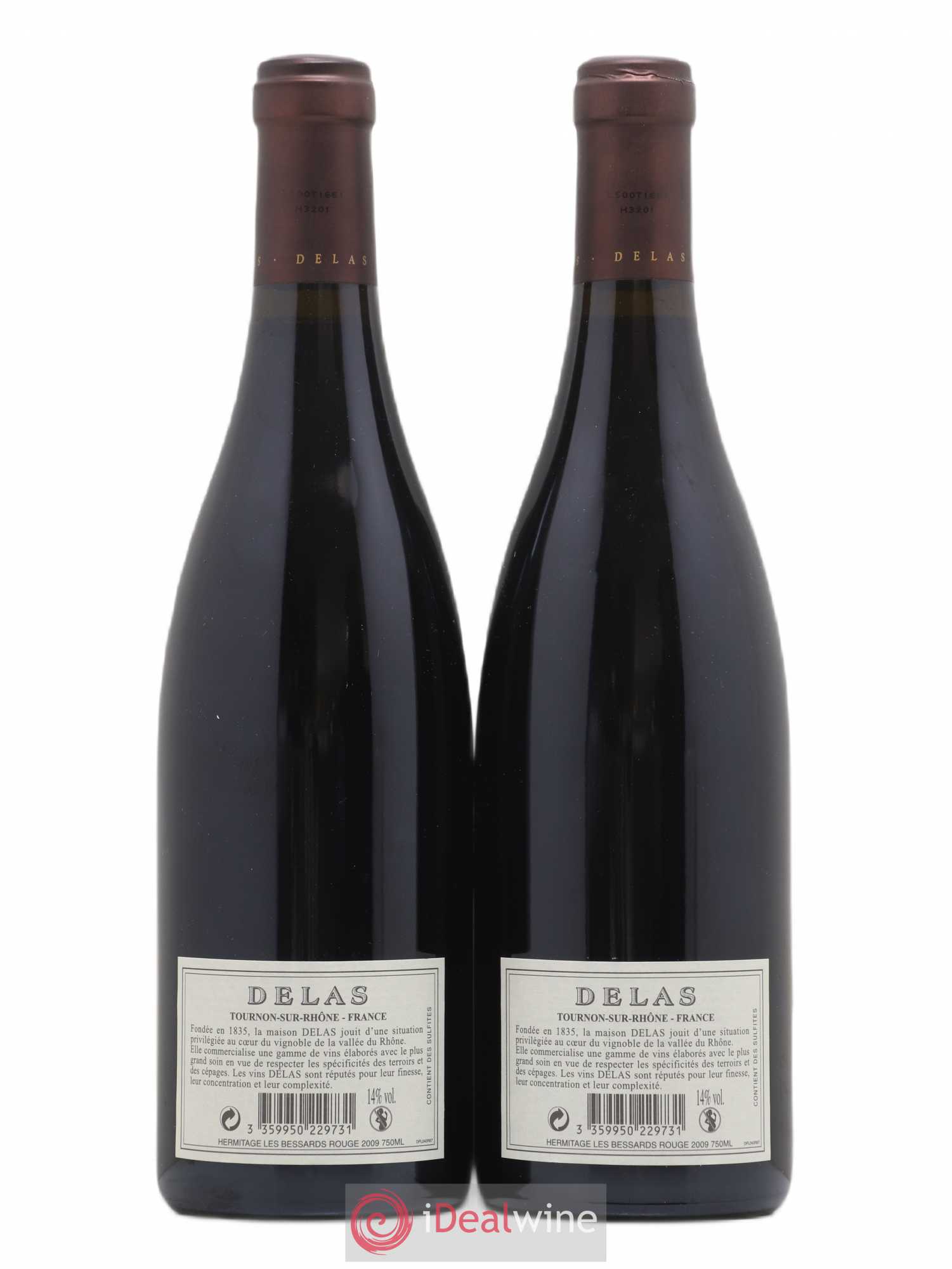 Hermitage Les Bessards Delas Frères 2009 - Lot de 2 bouteilles - 1