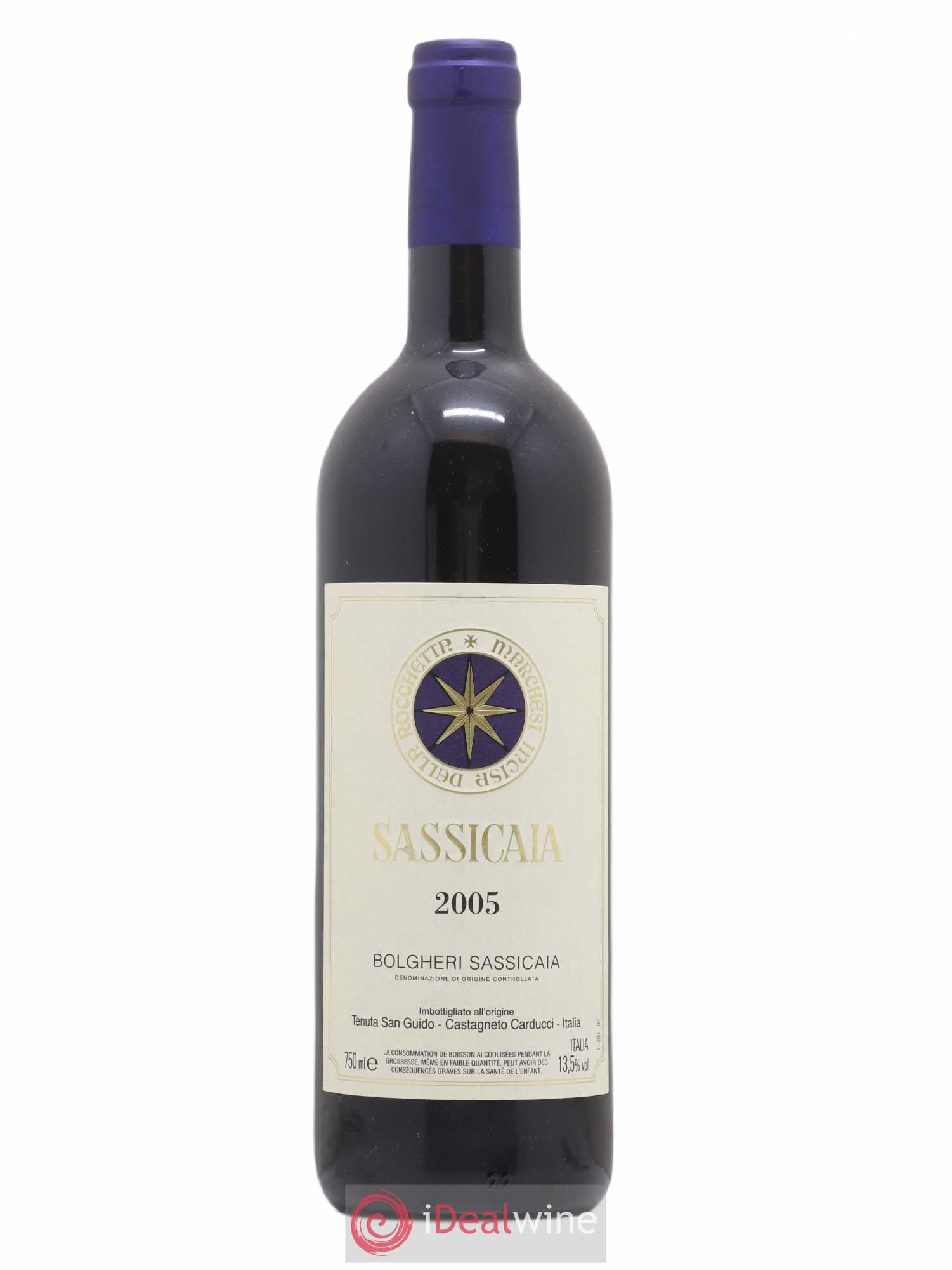 Bolgheri DOC Sassicaia Tenuta San Guido 2005 - Lot de 1 bouteille - 0