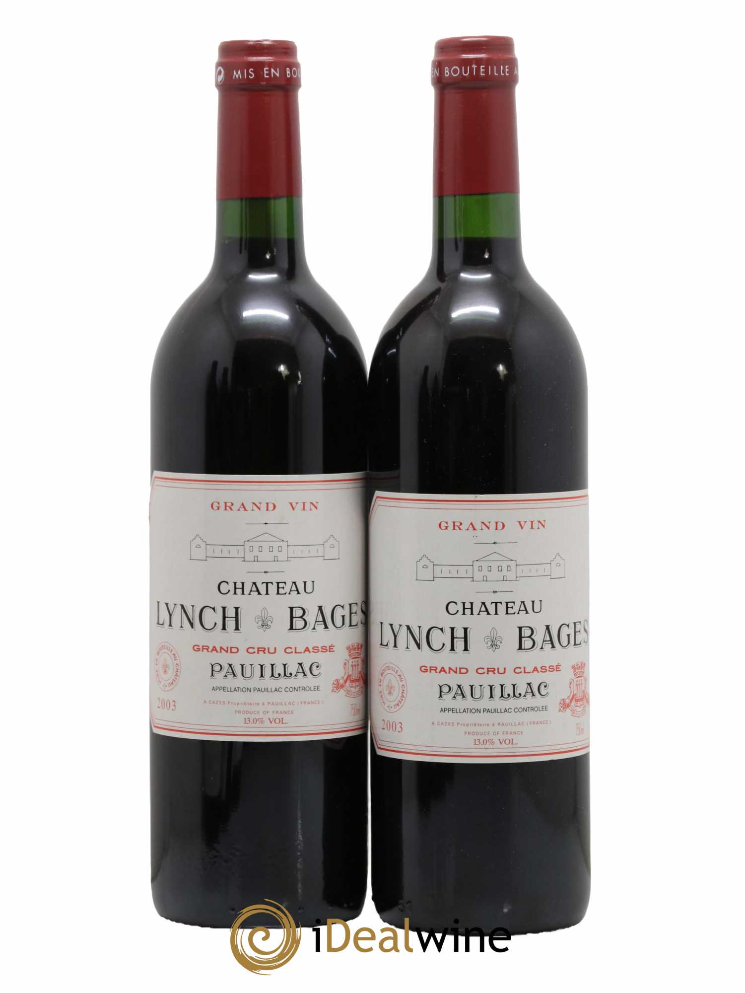 Château Lynch Bages 5ème Grand Cru Classé 2003 - Lot de 2 bouteilles - 0